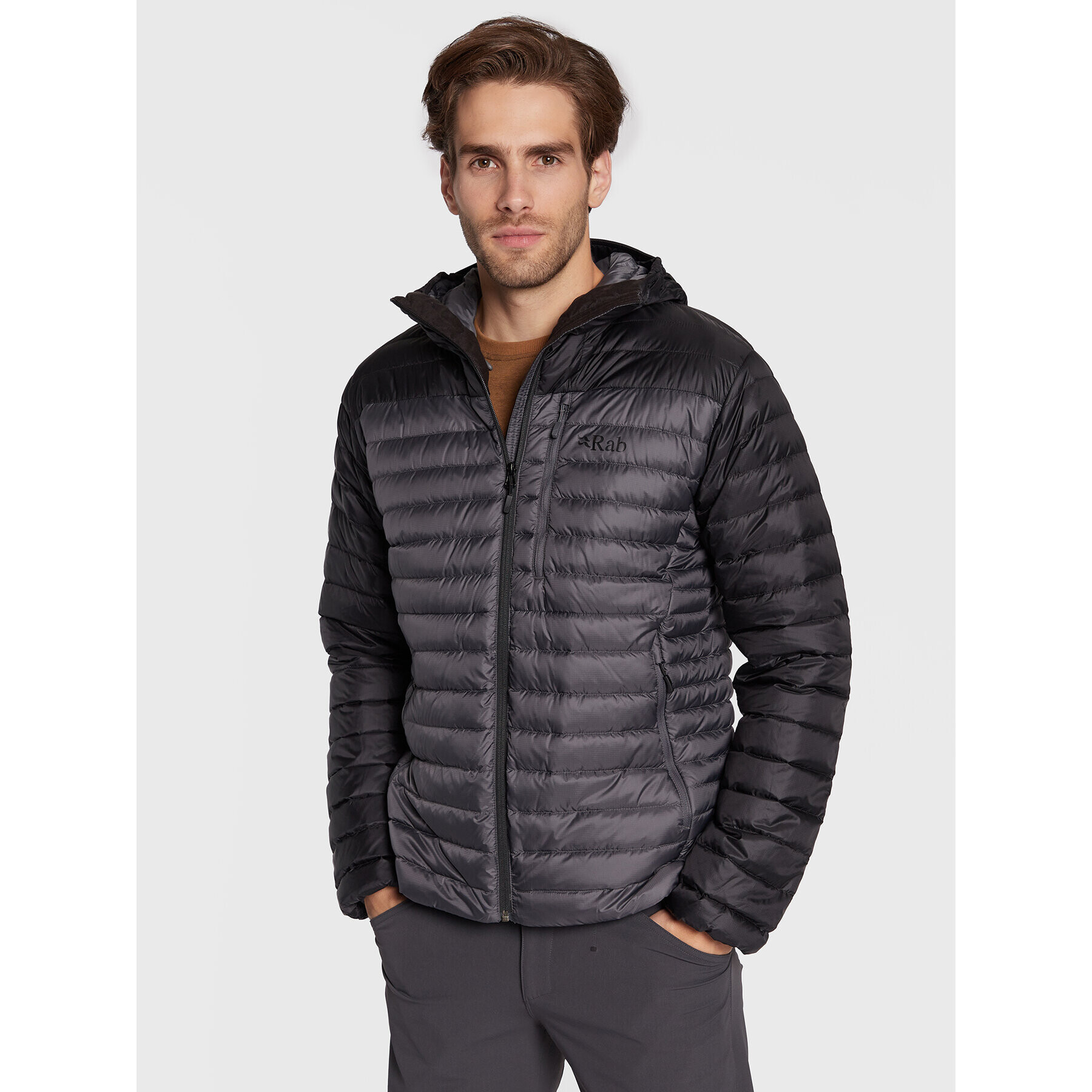 Rab Пухено яке Microlight Alpine QDB-12-BGP-SML Сив Regular Fit - Pepit.bg