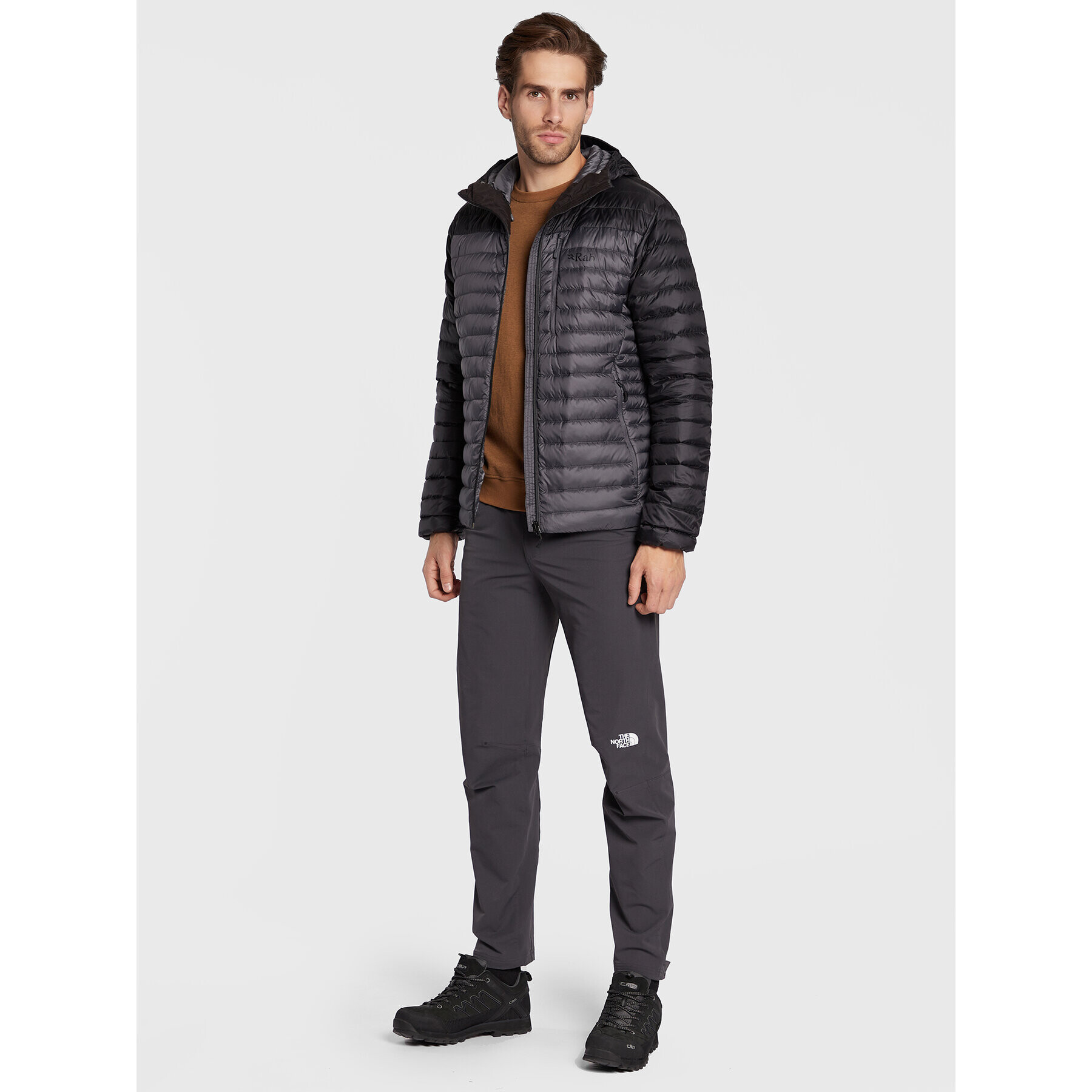 Rab Пухено яке Microlight Alpine QDB-12-BGP-SML Сив Regular Fit - Pepit.bg