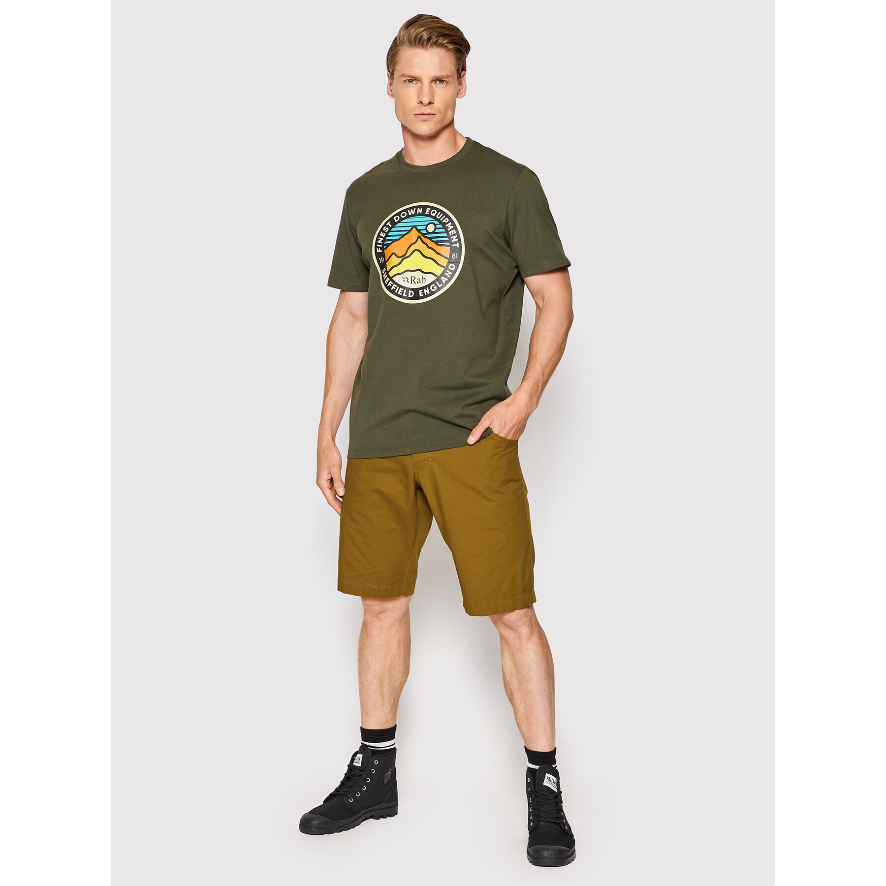 Rab Шорти от плат Oblique QFU-57-CMN-32 Кафяв Regular Fit - Pepit.bg