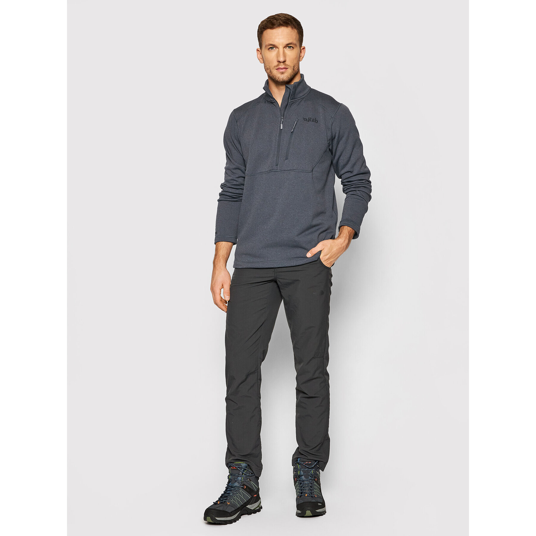 Rab Суитшърт Geon QFE-97-BL-L Сив Regular Fit - Pepit.bg
