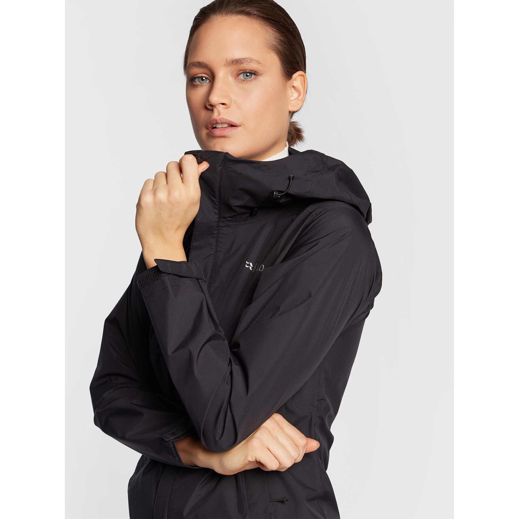 Rab Яке за дъжд Downpour Eco QWG-83-BL-08 Черен Regular Fit - Pepit.bg