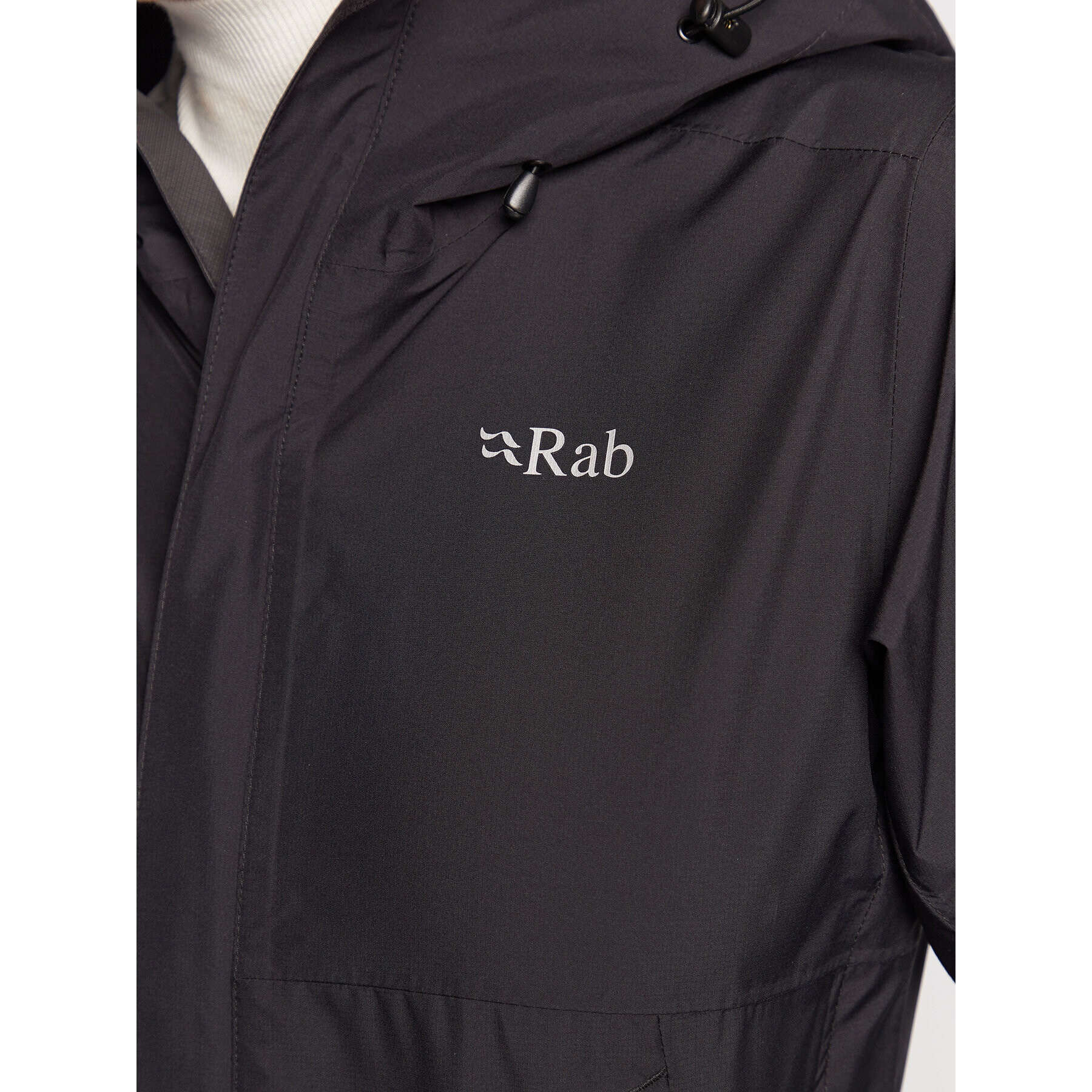 Rab Яке за дъжд Downpour Eco QWG-83-BL-08 Черен Regular Fit - Pepit.bg