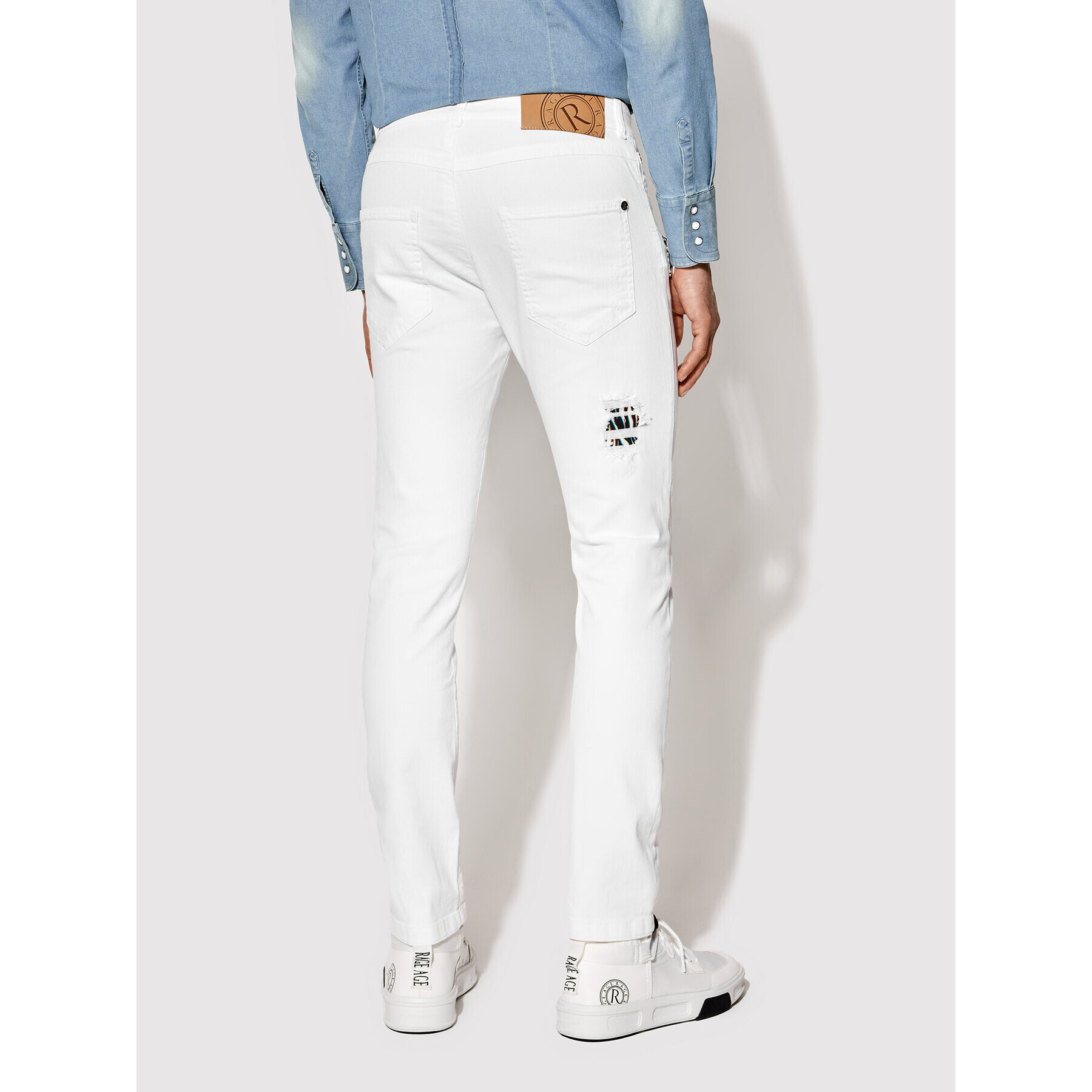 Rage Age Дънки Hermes 1 Бял Slim Fit - Pepit.bg