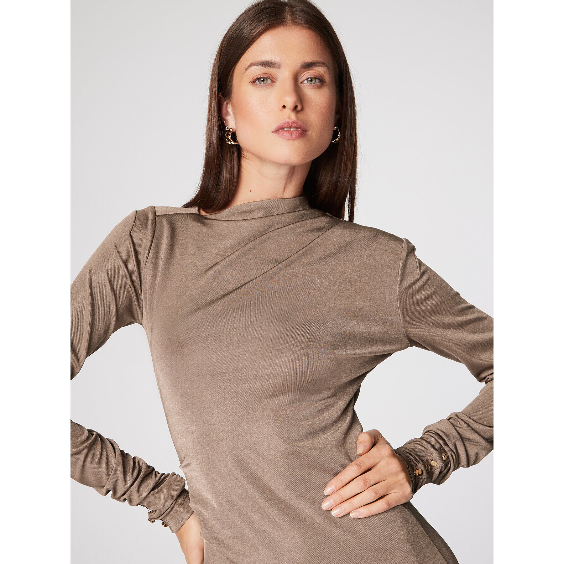 Rage Age Ежедневна рокля Natalie Бежов Slim Fit - Pepit.bg
