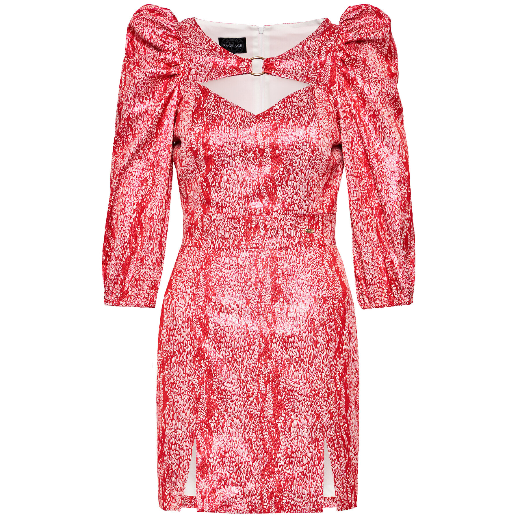 Rage Age Коктейлна рокля Arete 1 Червен Slim Fit - Pepit.bg