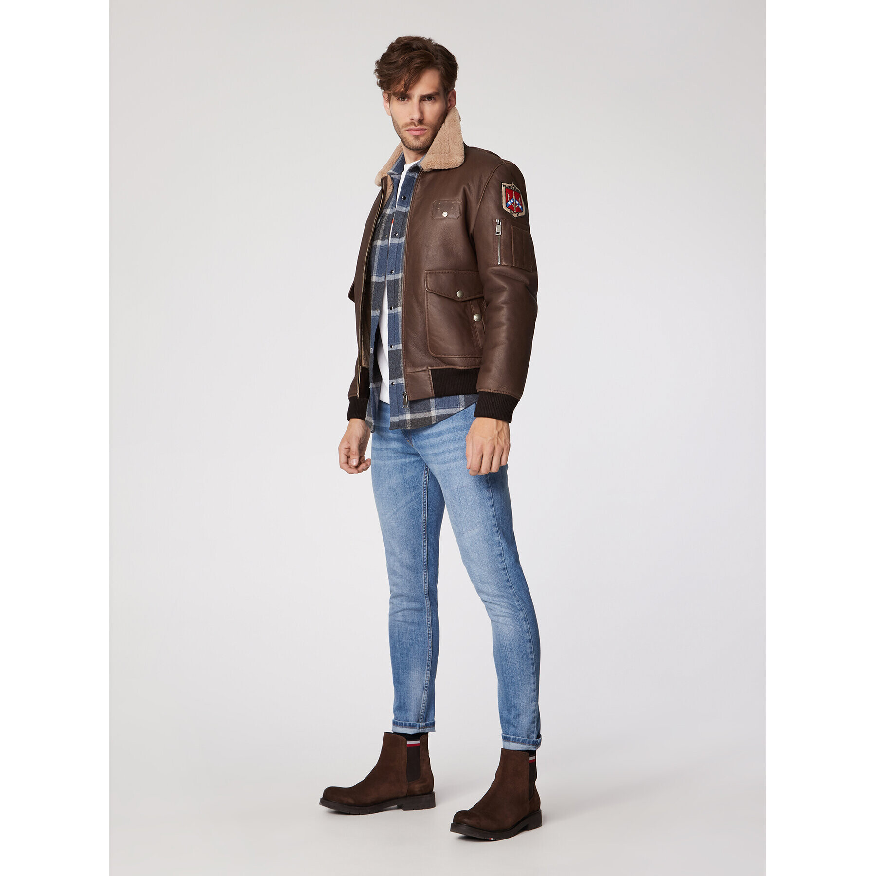 Rage Age Кожено яке Maverick Кафяв Regular Fit - Pepit.bg