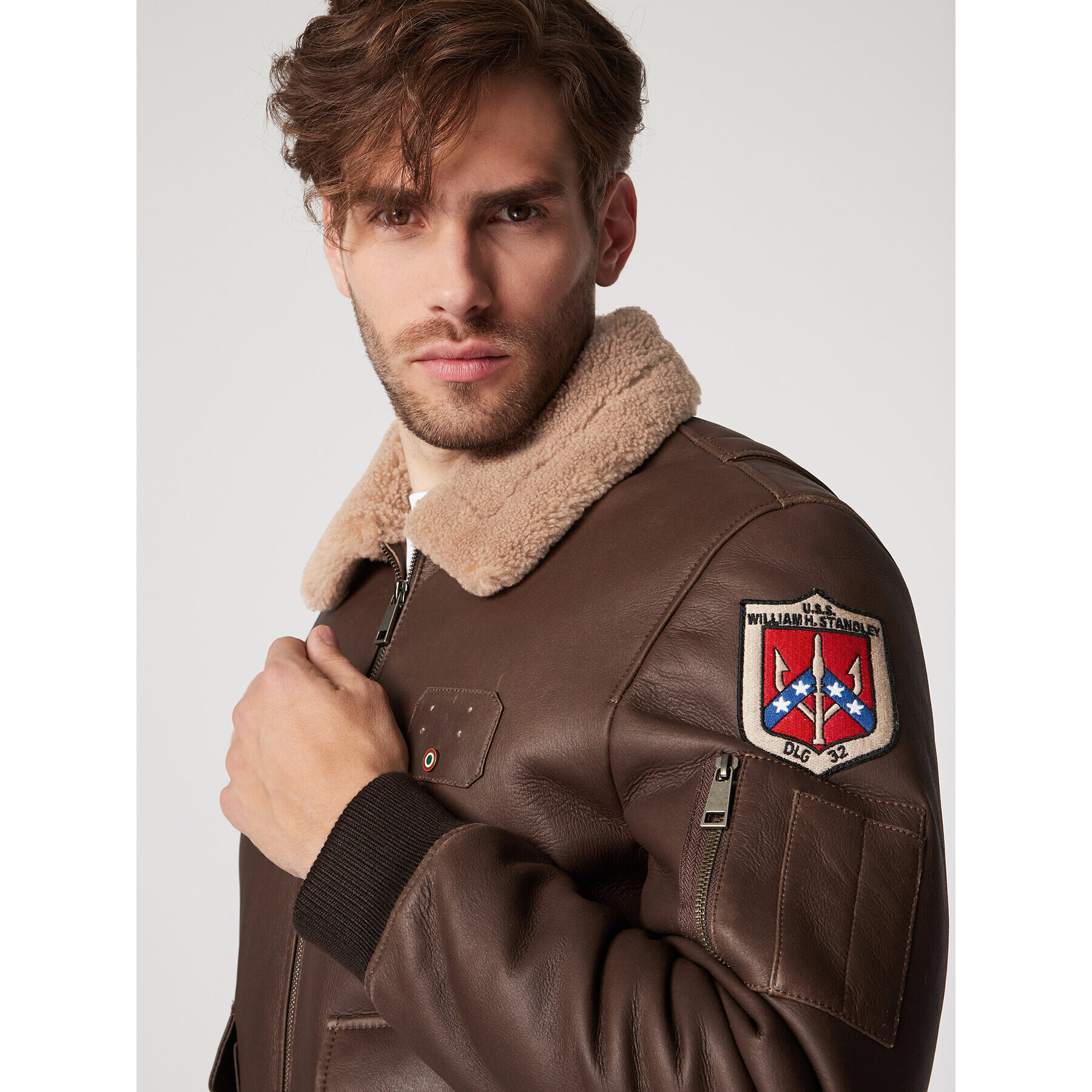 Rage Age Кожено яке Maverick Кафяв Regular Fit - Pepit.bg