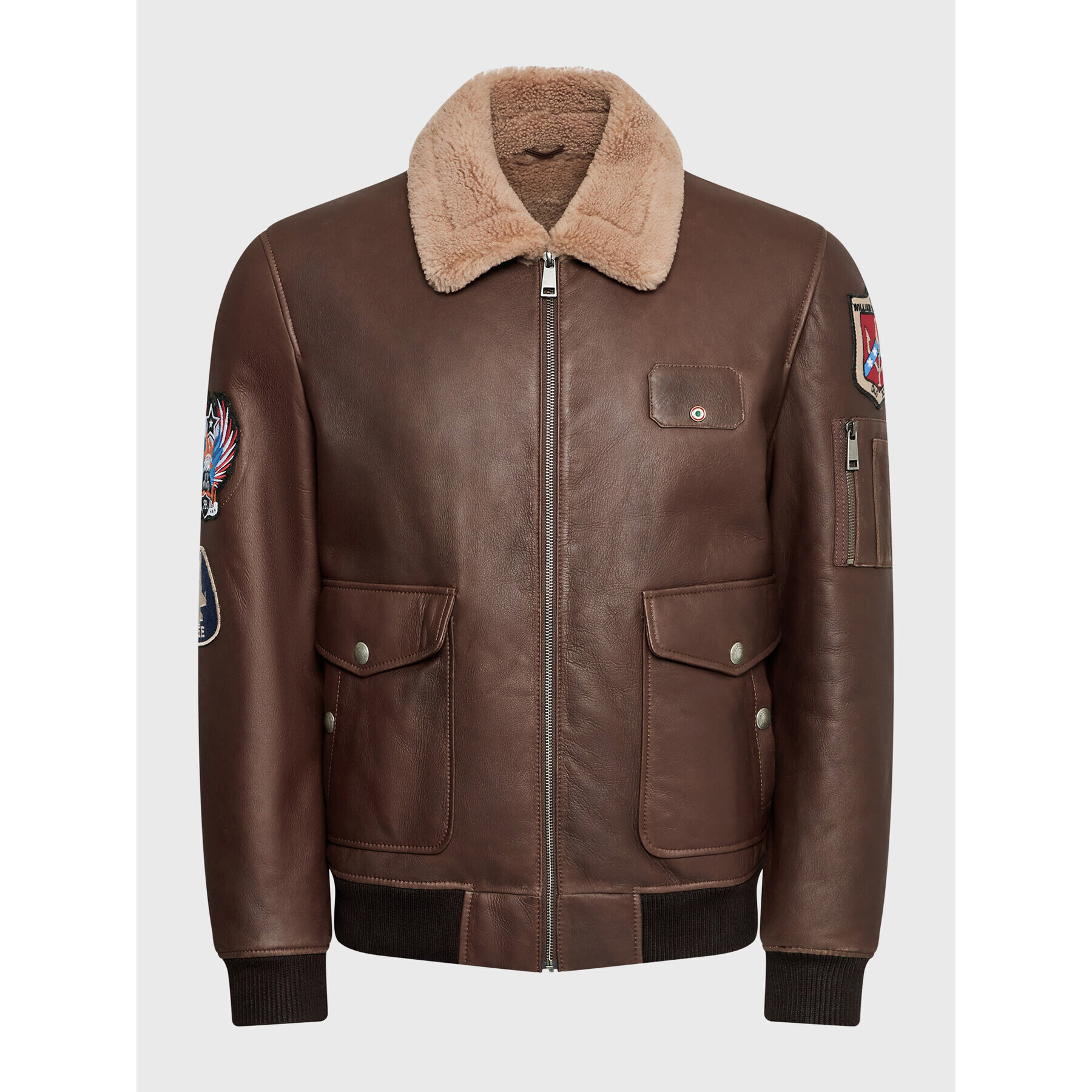 Rage Age Кожено яке Maverick Кафяв Regular Fit - Pepit.bg