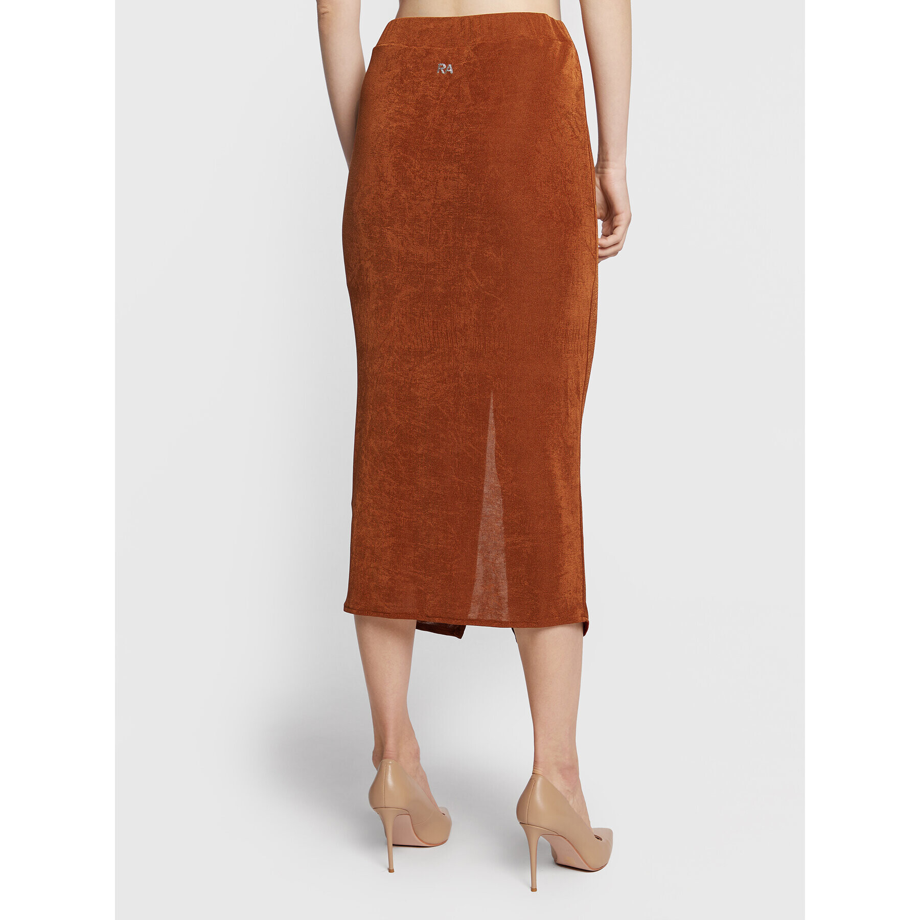 Rage Age Миди пола Camilla Кафяв Slim Fit - Pepit.bg