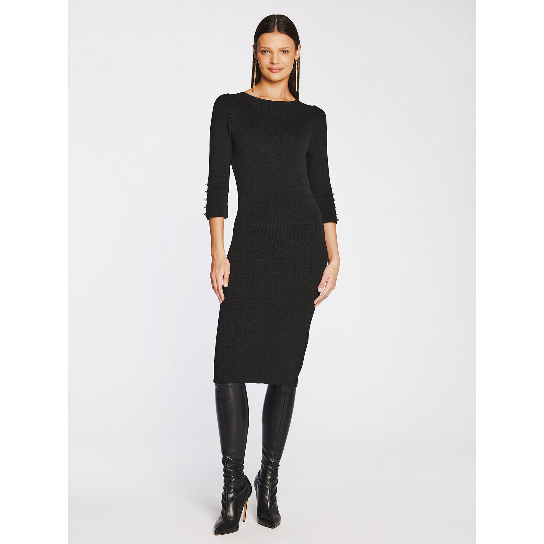 Rage Age Плетена рокля Bonnie Черен Slim Fit - Pepit.bg