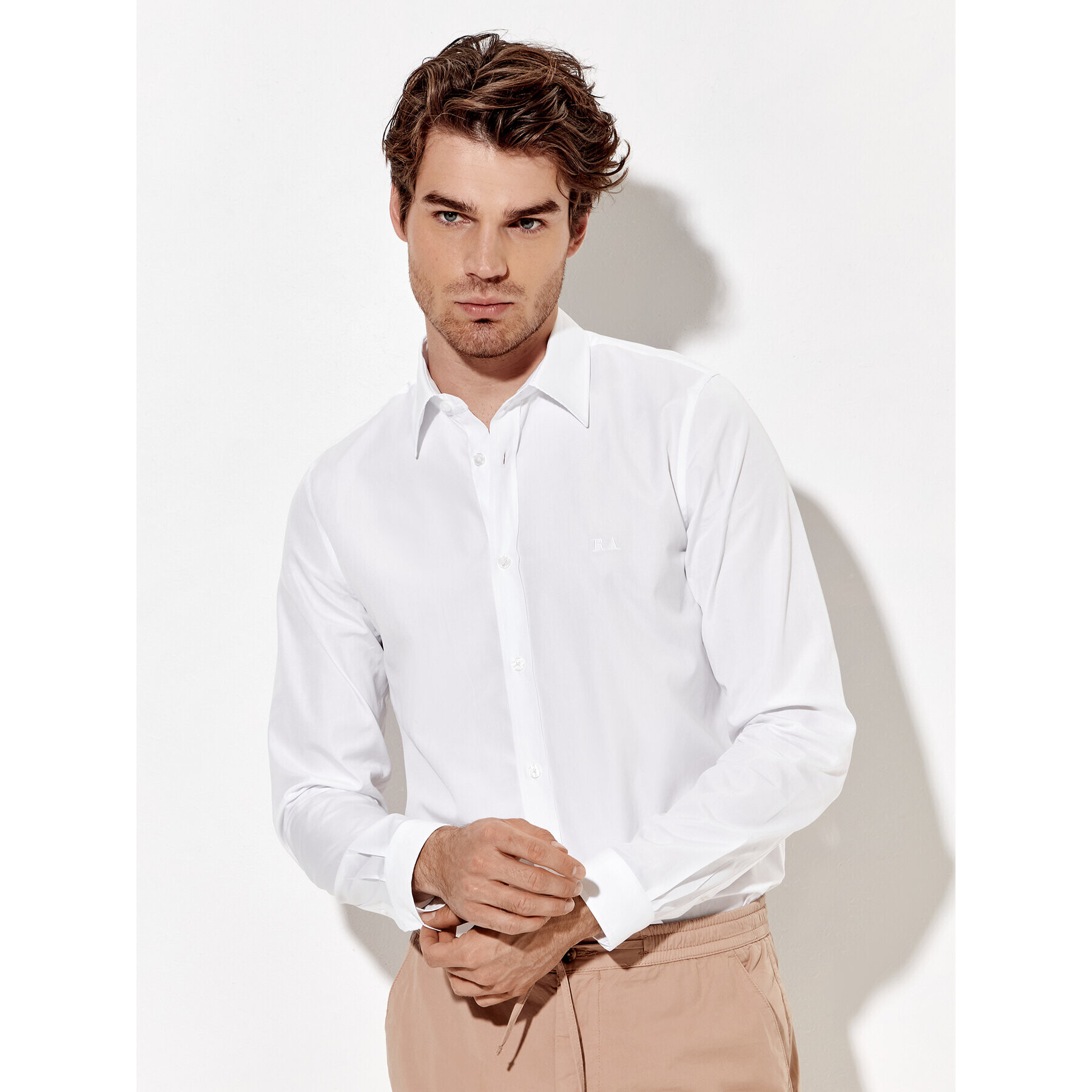 Rage Age Риза BlackJack Бял Slim Fit - Pepit.bg