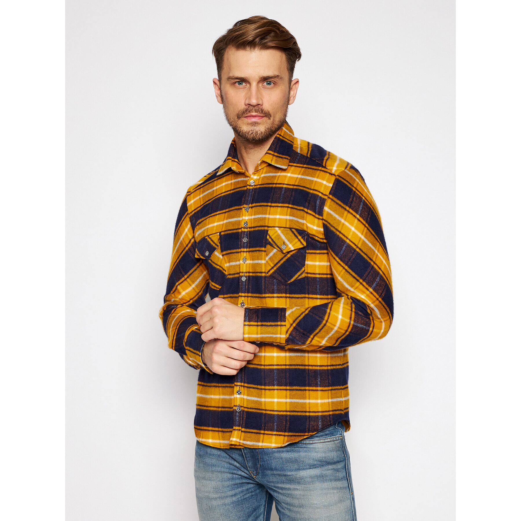 Rage Age Риза Loading 2 Жълт Slim Fit - Pepit.bg