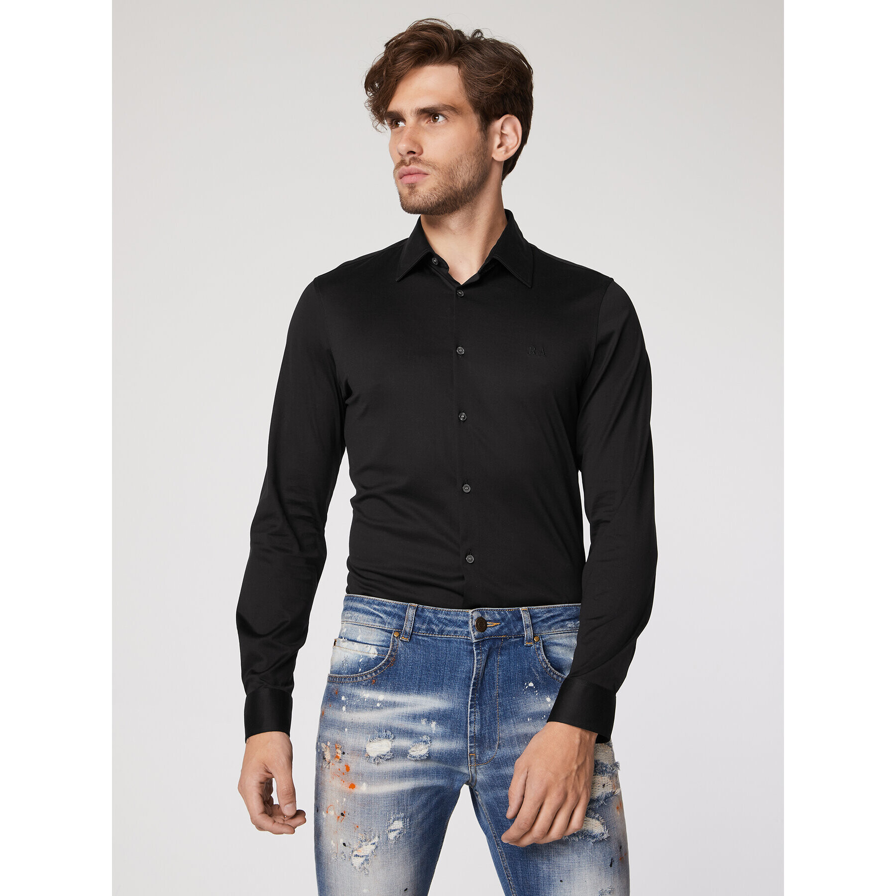 Rage Age Риза Mercury Черен Slim Fit - Pepit.bg