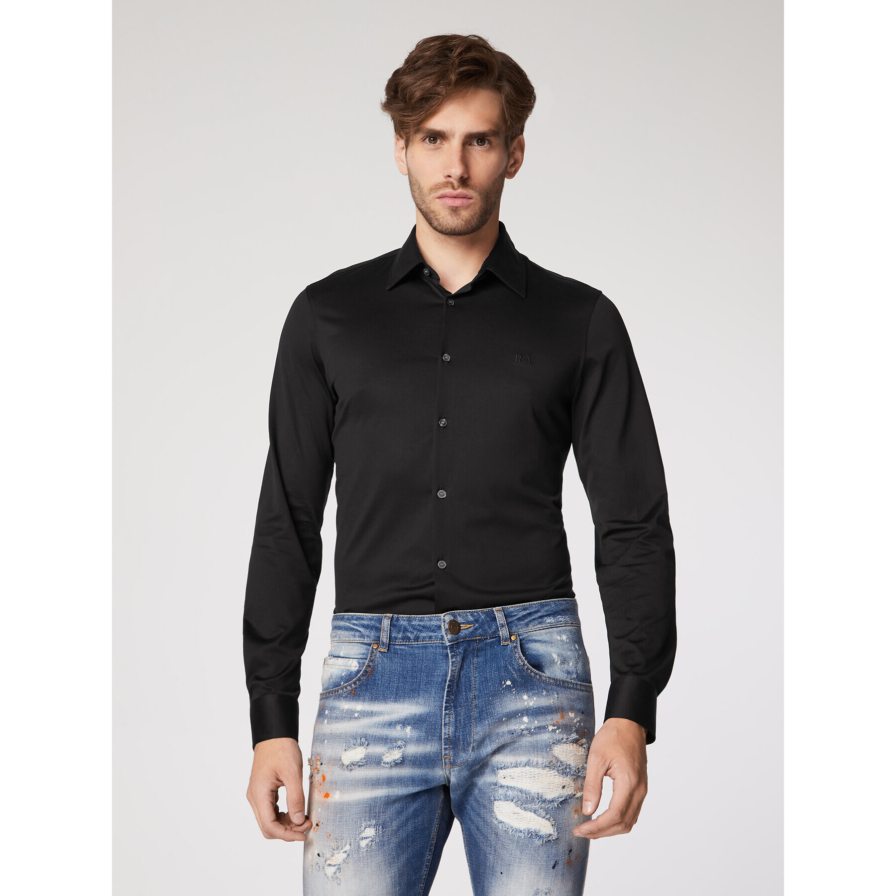 Rage Age Риза Mercury Черен Slim Fit - Pepit.bg