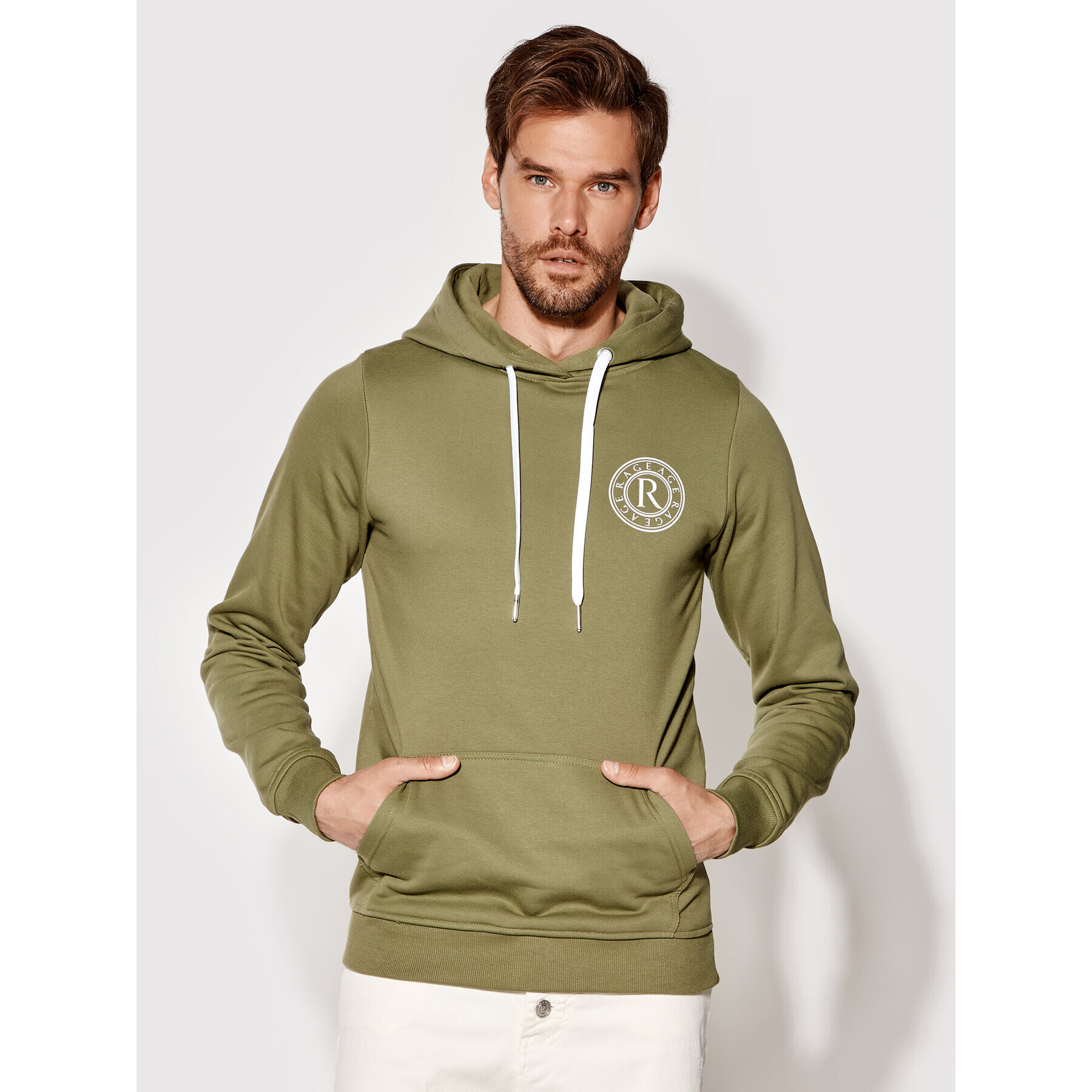 Rage Age Суитшърт Hoodie 1 Зелен Slim Fit - Pepit.bg