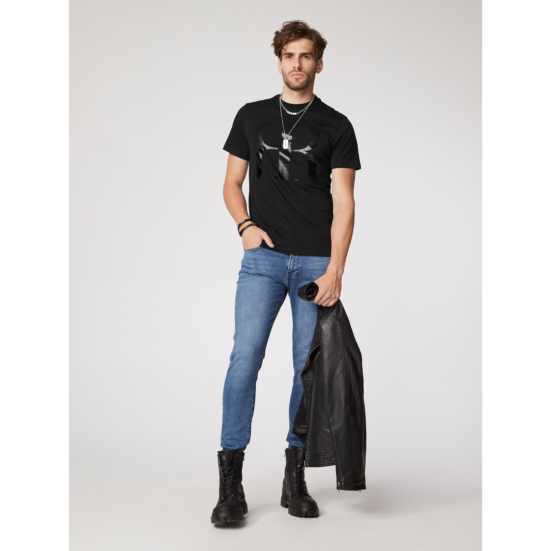 Rage Age Тишърт Gian Черен Regular Fit - Pepit.bg
