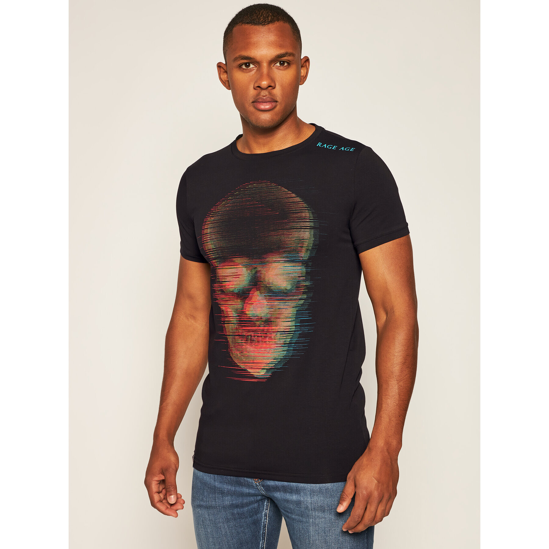 Rage Age Тишърт Holoskull 1 Черен Slim Fit - Pepit.bg