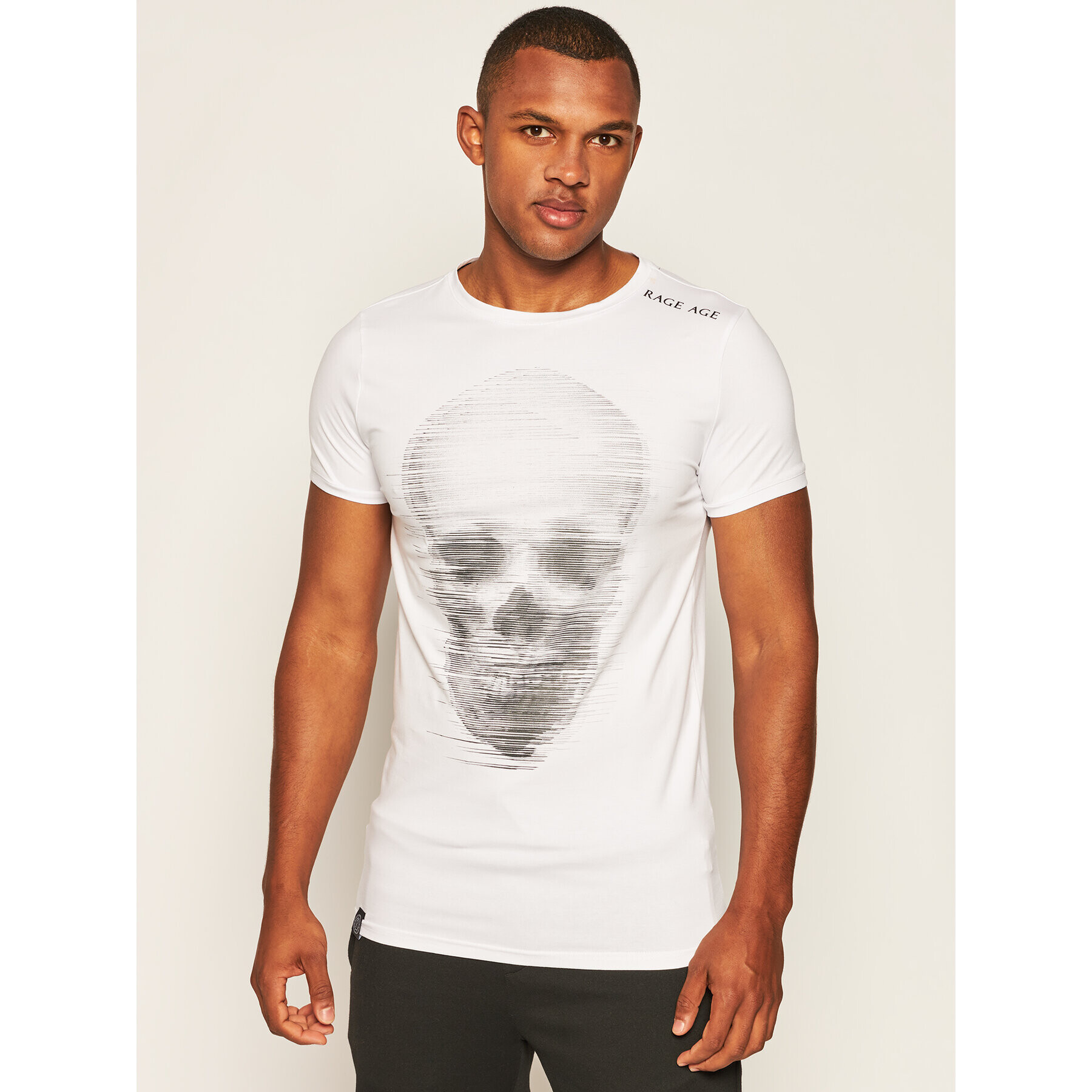 Rage Age Тишърт Holoskull 2 Бял Slim Fit - Pepit.bg