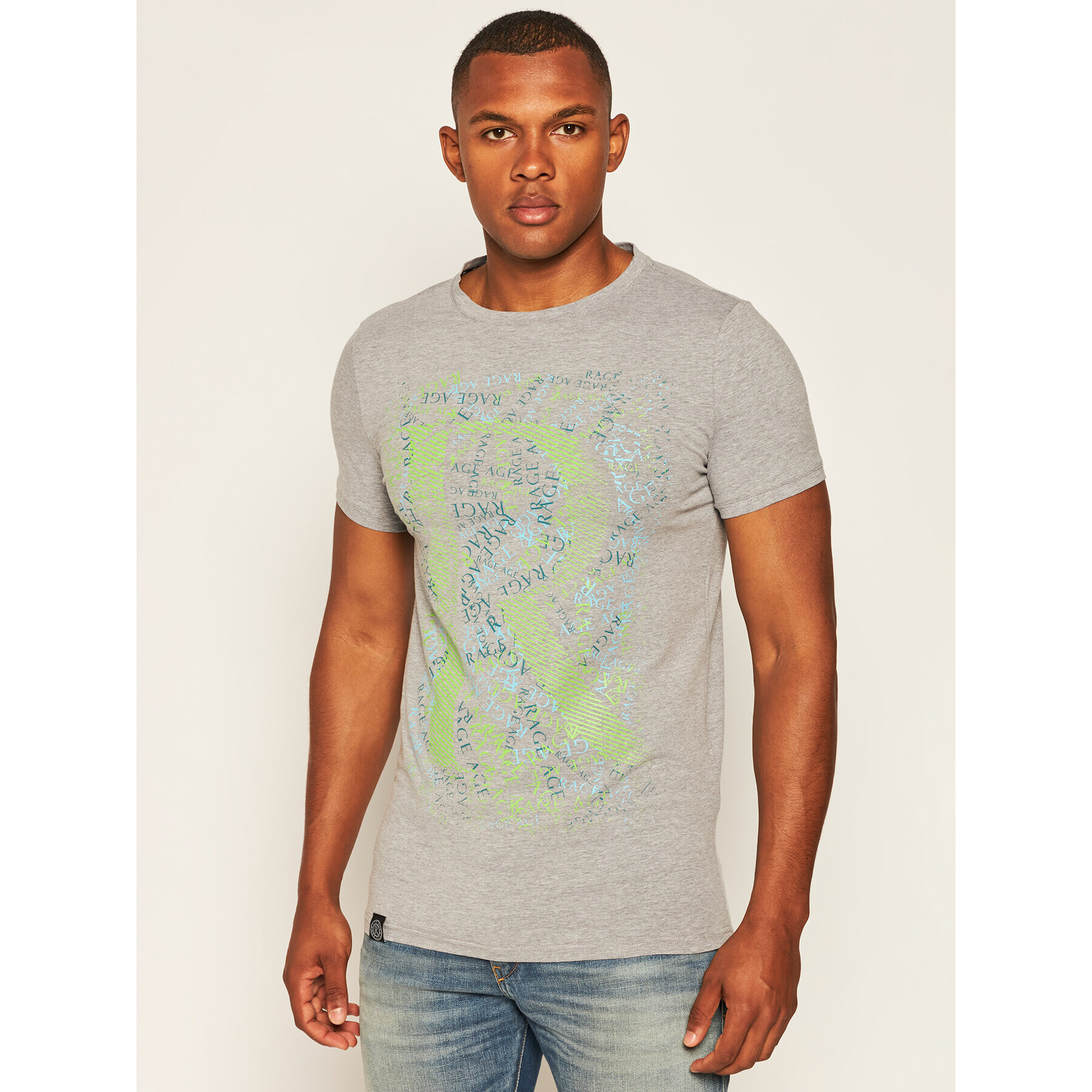 Rage Age Тишърт Mess Сив Skinny Fit - Pepit.bg
