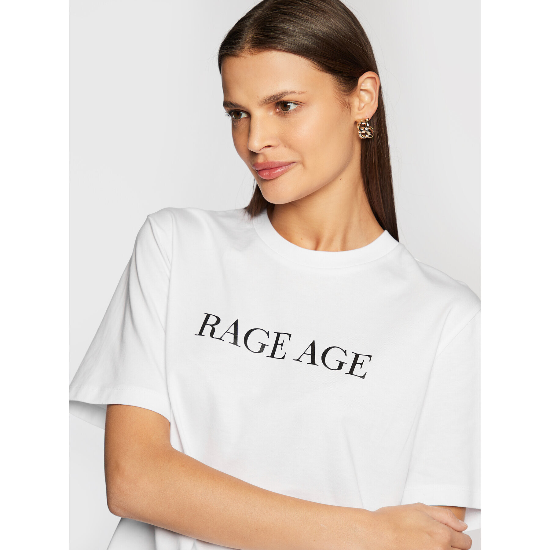 Rage Age Тишърт Olivia Бял Relaxed Fit - Pepit.bg