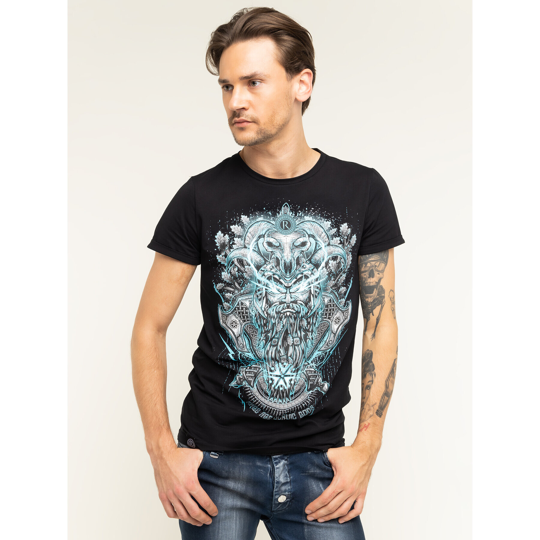 Rage Age Тишърт Perun Черен Slim Fit - Pepit.bg