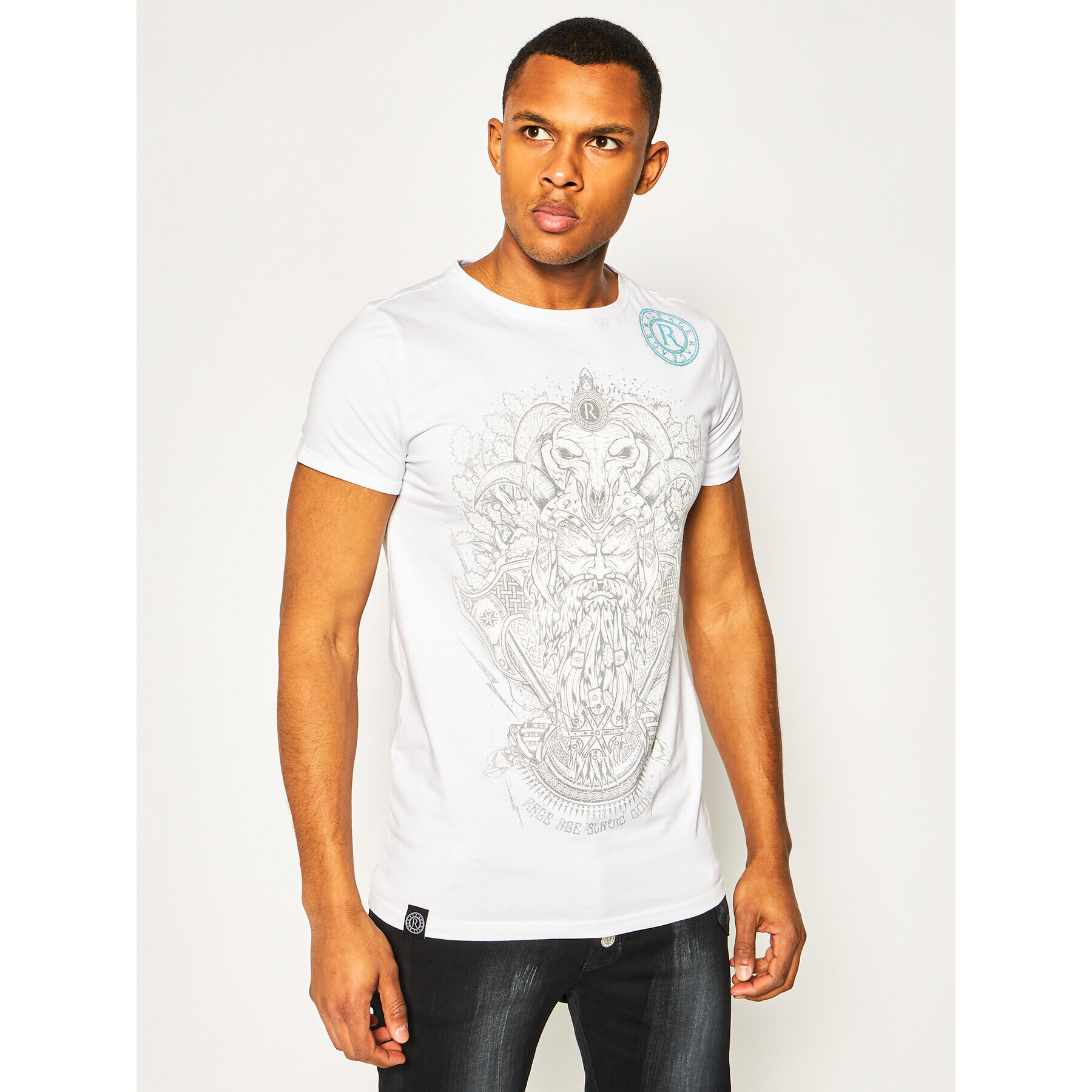 Rage Age Тишърт Perun Monoch Бял Regular Fit - Pepit.bg