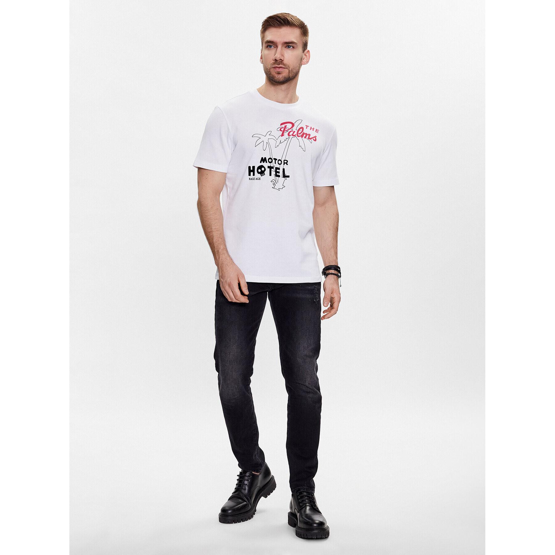 Rage Age Тишърт Santiago Бял Regular Fit - Pepit.bg
