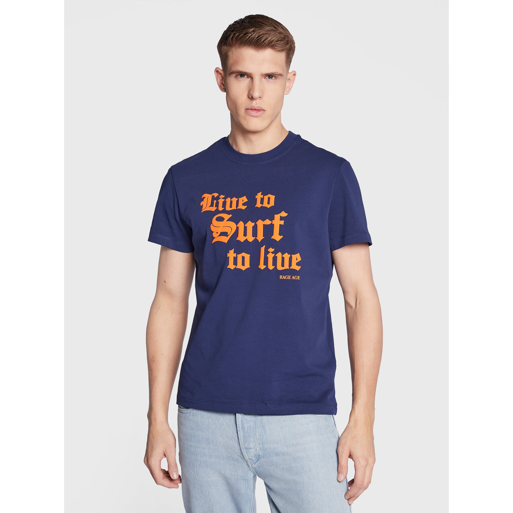 Rage Age Тишърт Surfer Тъмносин Regular Fit - Pepit.bg