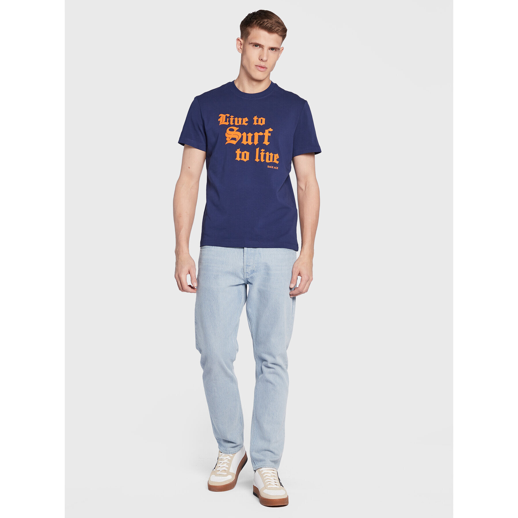 Rage Age Тишърт Surfer Тъмносин Regular Fit - Pepit.bg