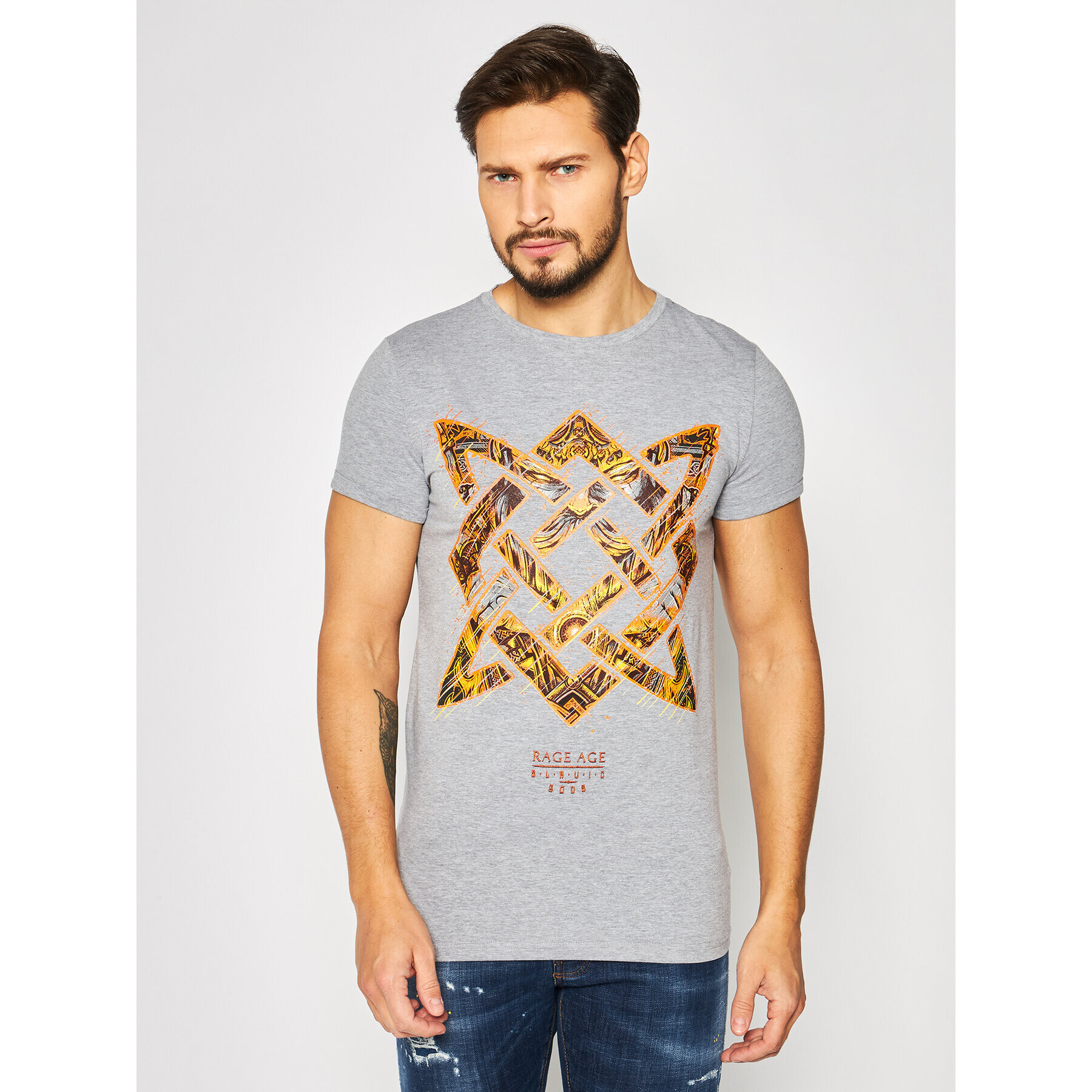 Rage Age Тишърт Swaróg Сив Regular Fit - Pepit.bg