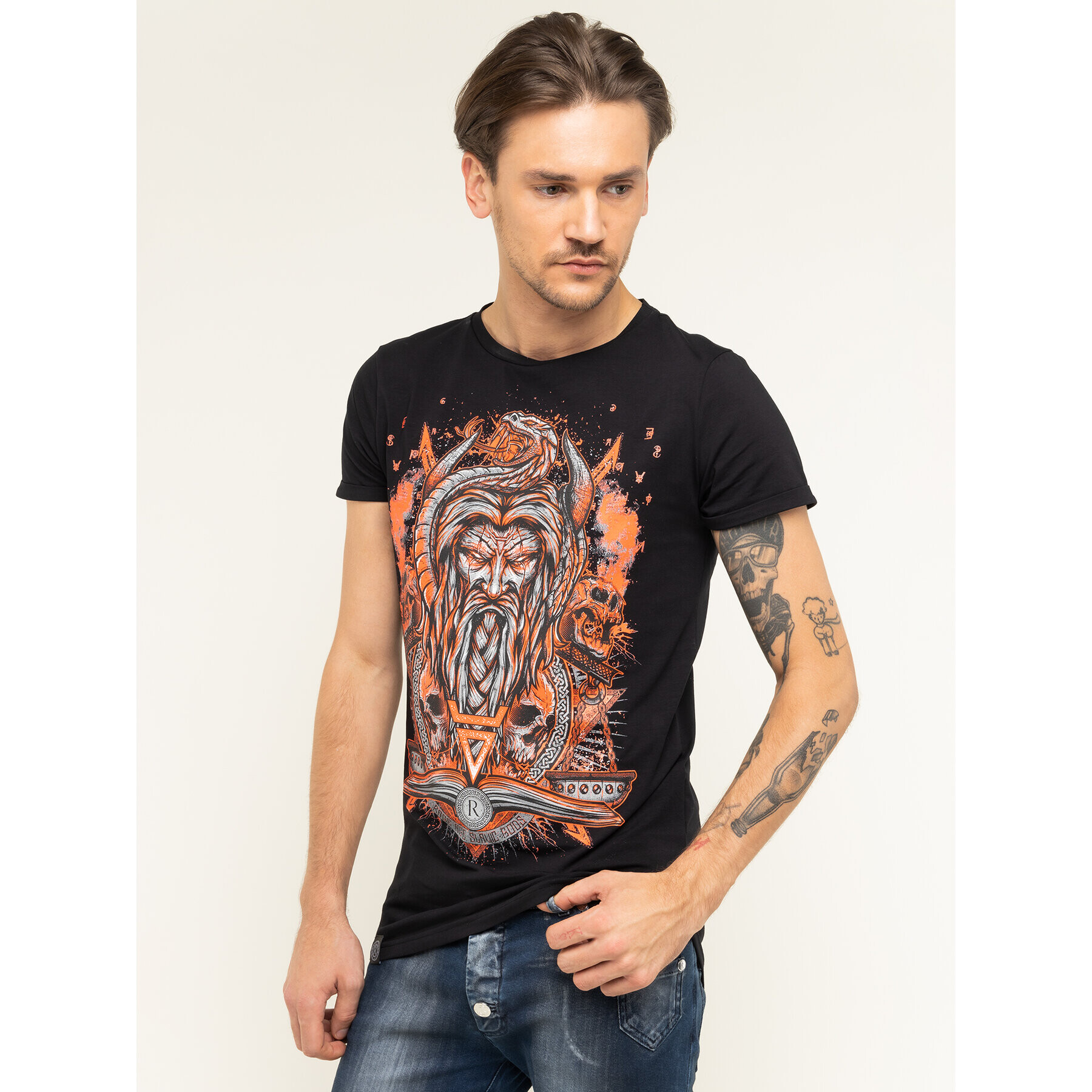 Rage Age Тишърт Weles Черен Slim Fit - Pepit.bg