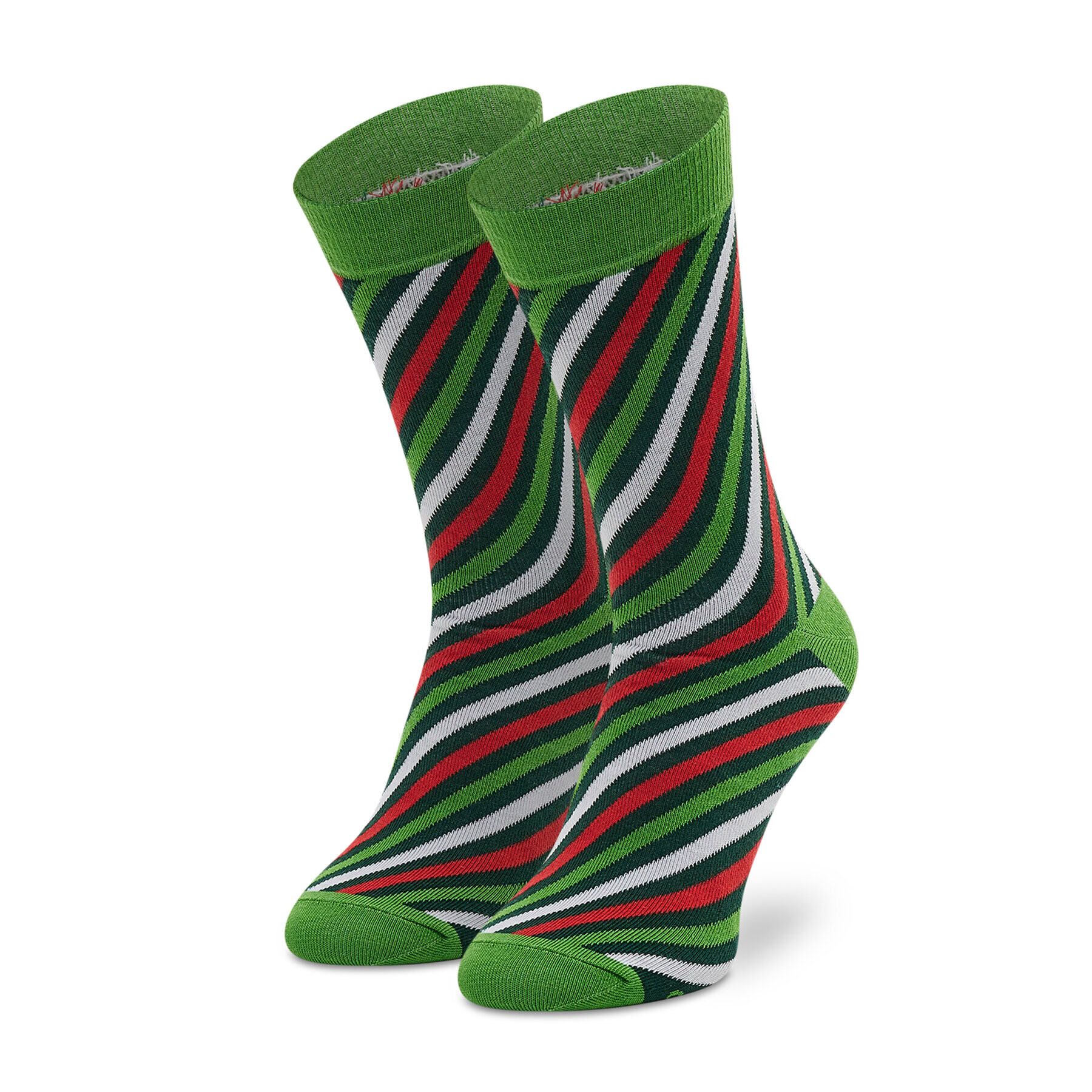 Rainbow Socks Комплект 3 чифта дълги чорапи мъжки Xmas Socks Box Stripes Pak 3 Зелен - Pepit.bg