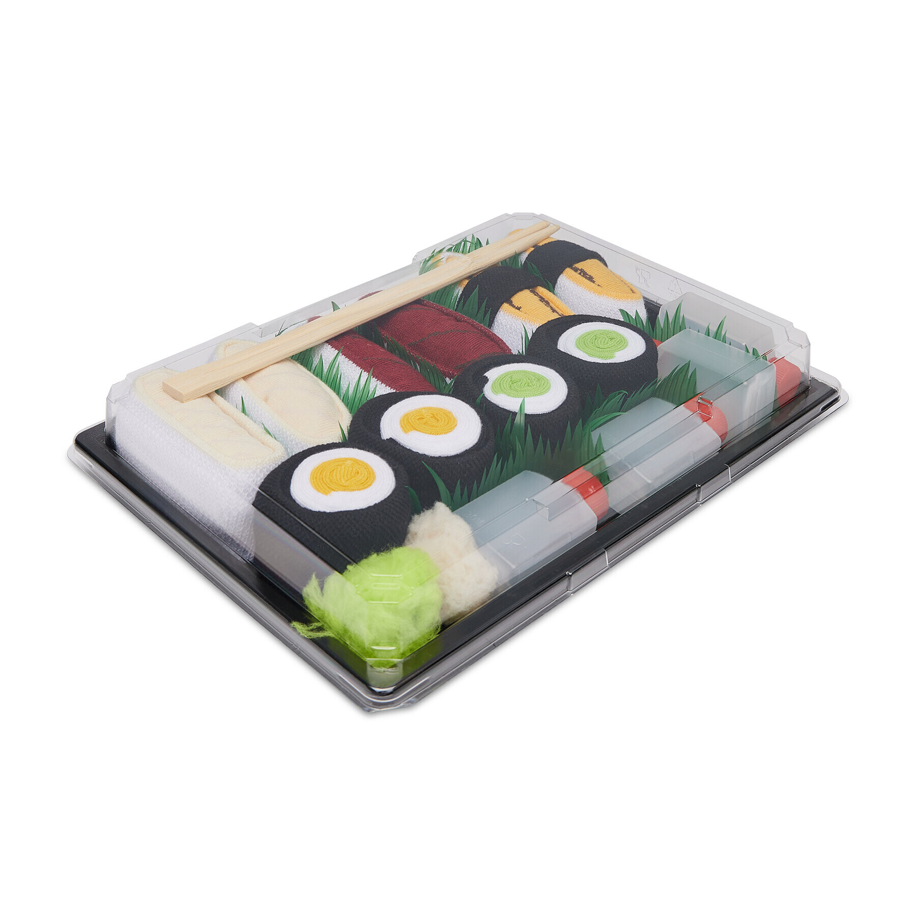 Rainbow Socks Комплект 5 чифта дълги чорапи унисекс Sushi Socks Box Tuna Tamago Omelette Butter Fish Cucumber Maki Turnips Maki Цветен - Pepit.bg