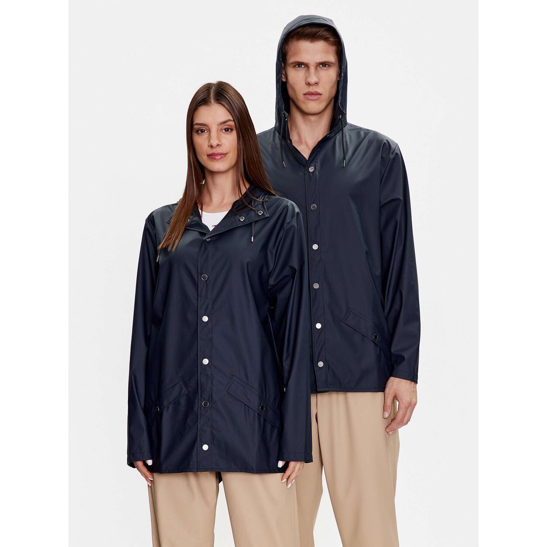 Rains Яке за дъжд 12010 Тъмносин Regular Fit - Pepit.bg