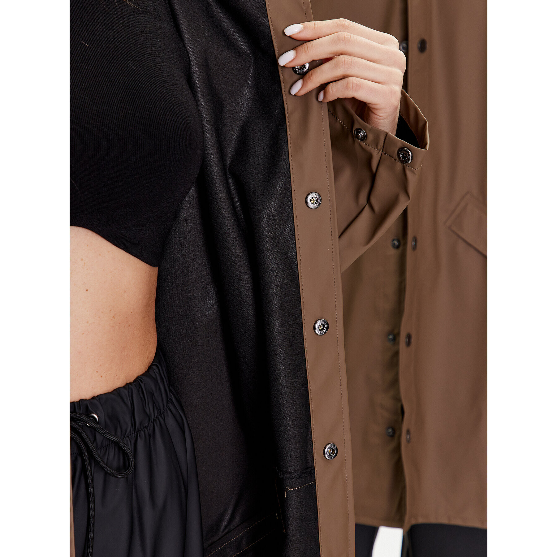 Rains Яке за дъжд 12020 Кафяв Regular Fit - Pepit.bg