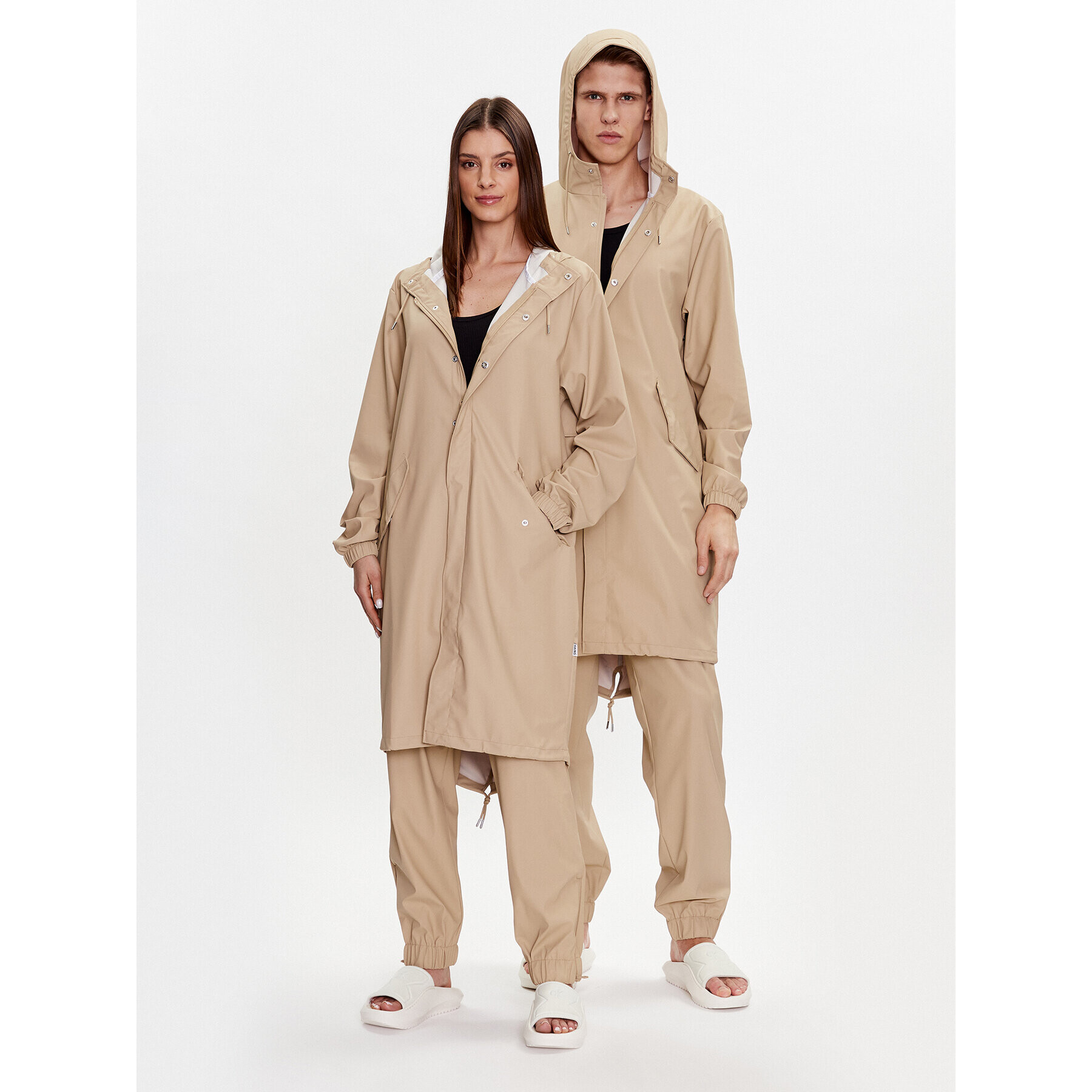 Rains Яке за дъжд 18140 Бежов Casual Fit - Pepit.bg
