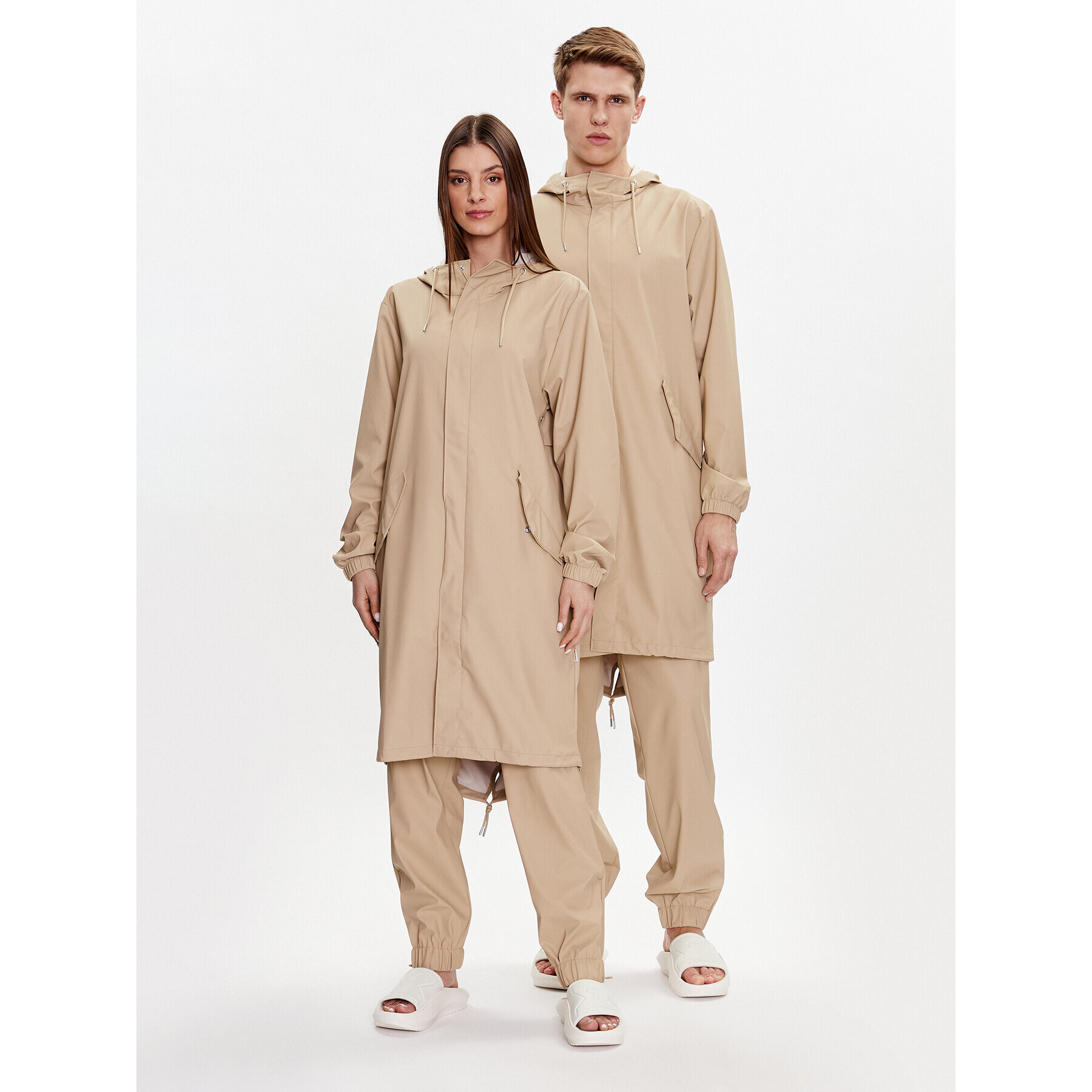 Rains Яке за дъжд 18140 Бежов Casual Fit - Pepit.bg