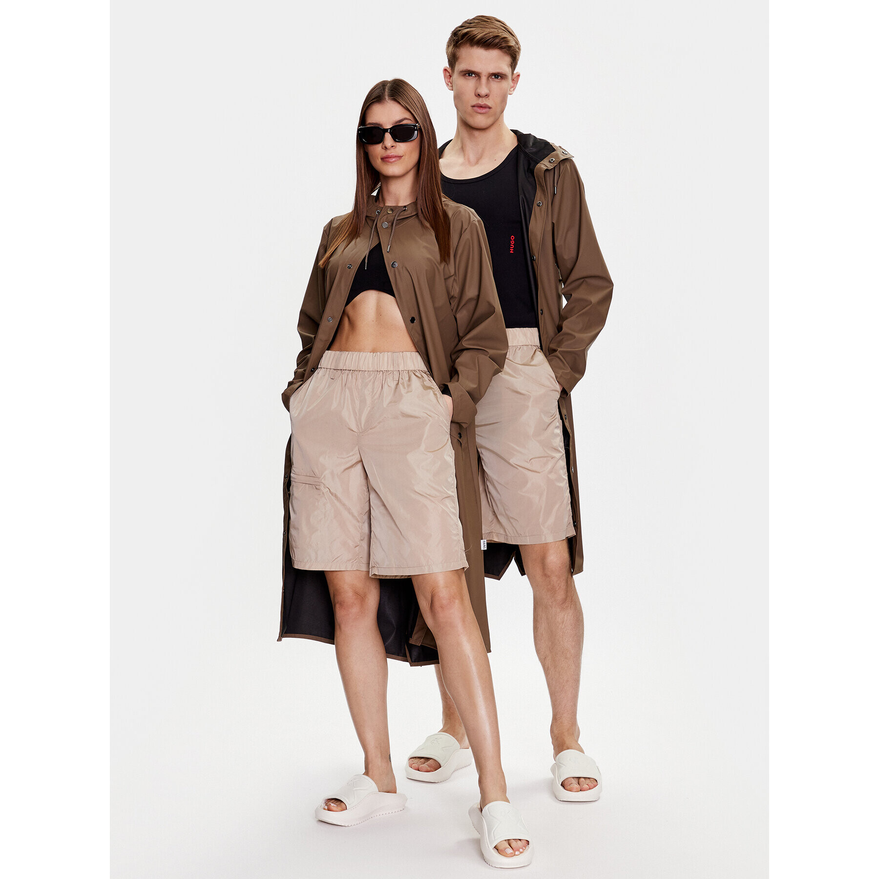 Rains Яке за дъжд 18360 Кафяв Regular Fit - Pepit.bg