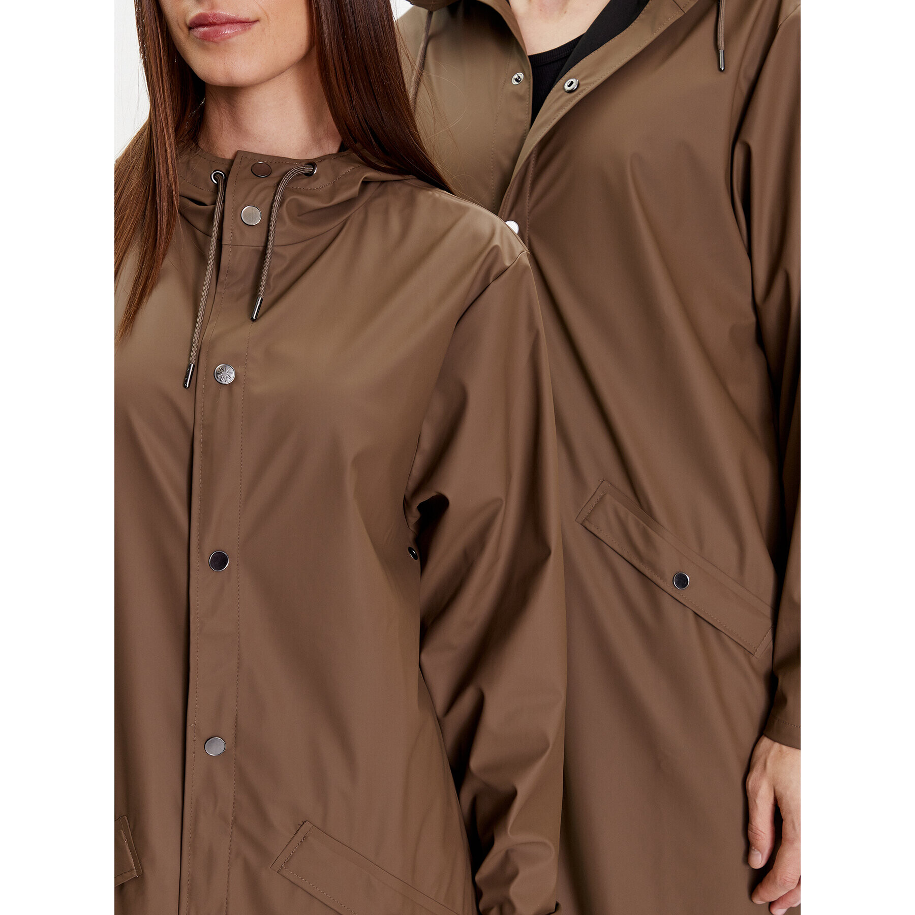 Rains Яке за дъжд 18360 Кафяв Regular Fit - Pepit.bg