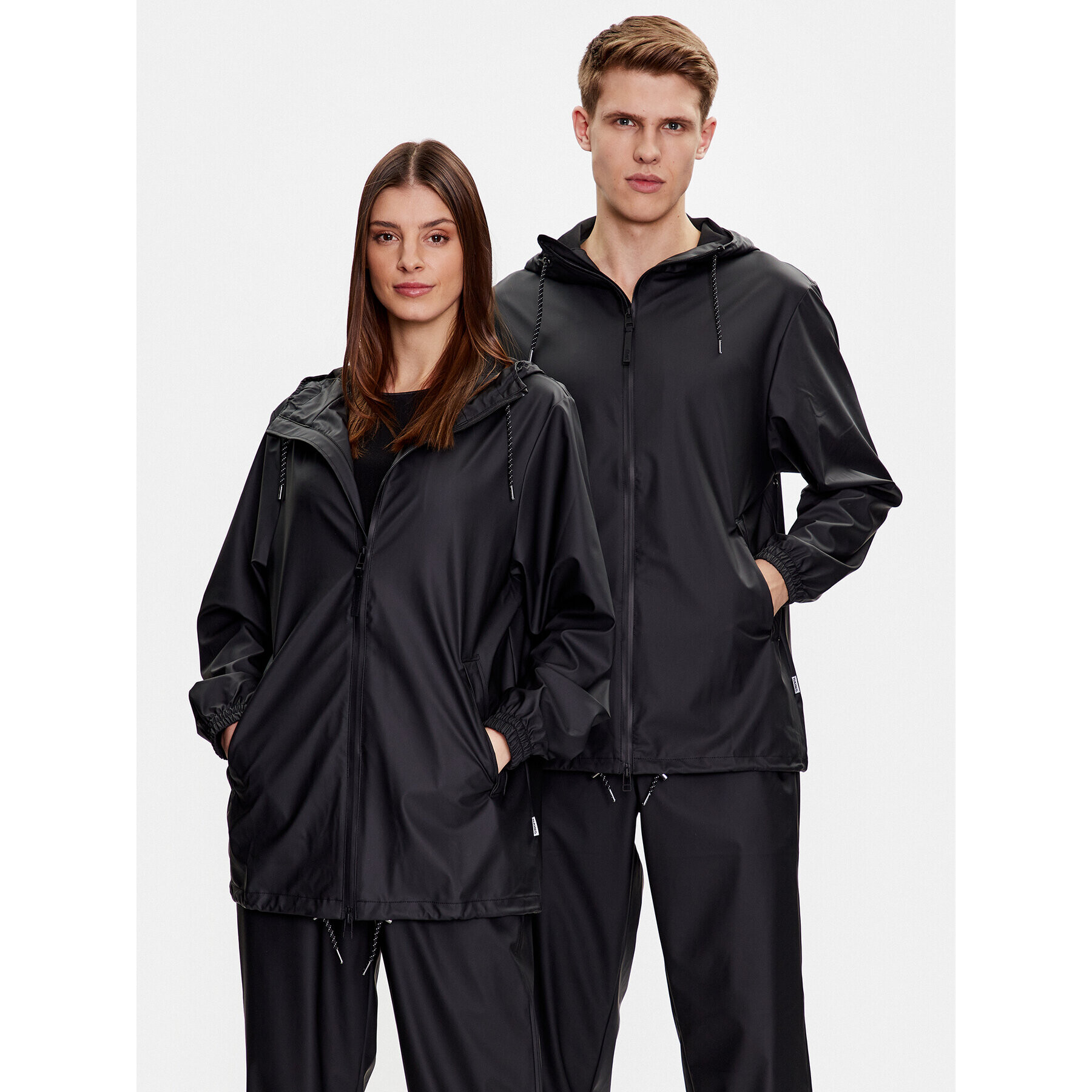 Rains Яке за дъжд 18370 Черен Regular Fit - Pepit.bg