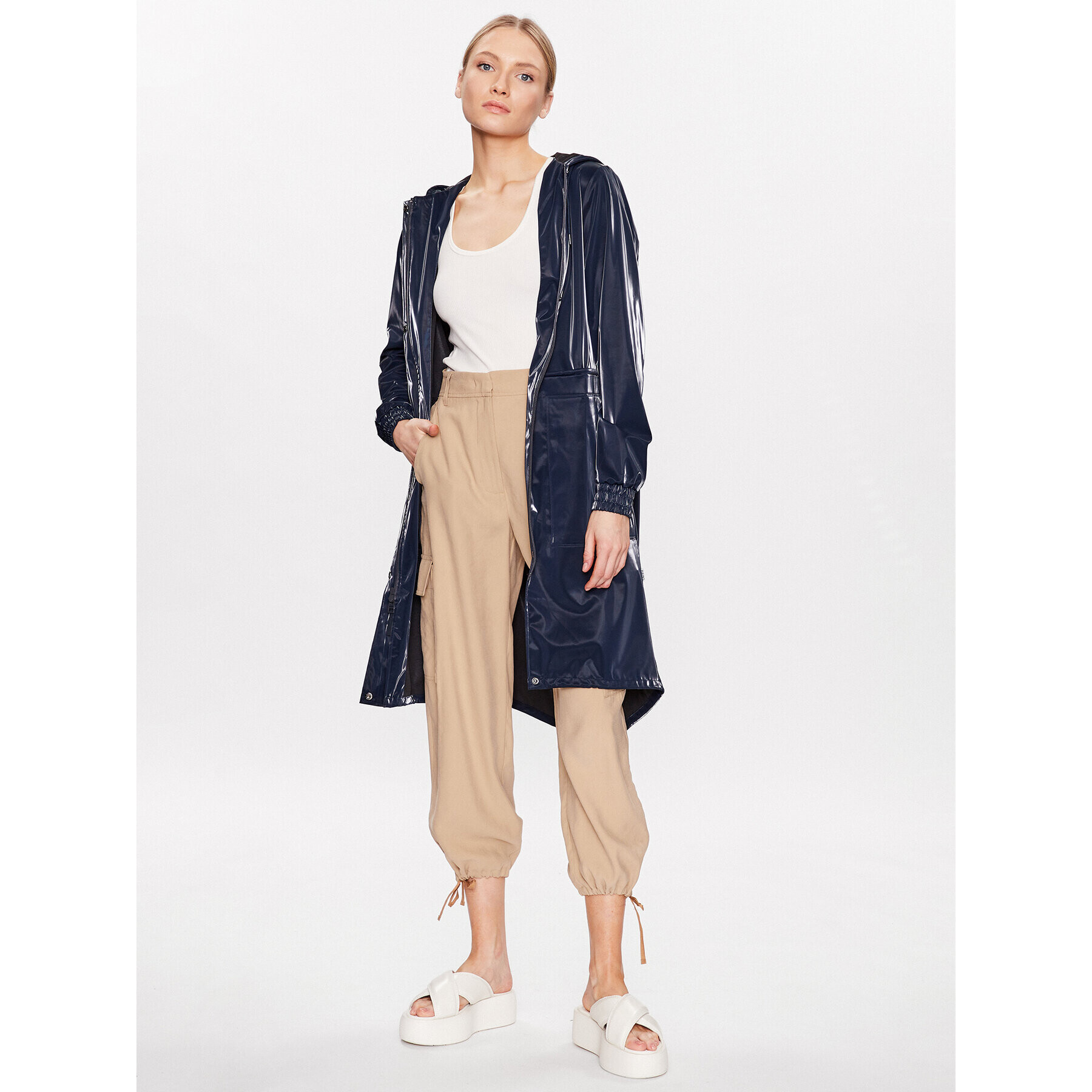 Rains Яке за дъжд 18550 Син Casual Fit - Pepit.bg