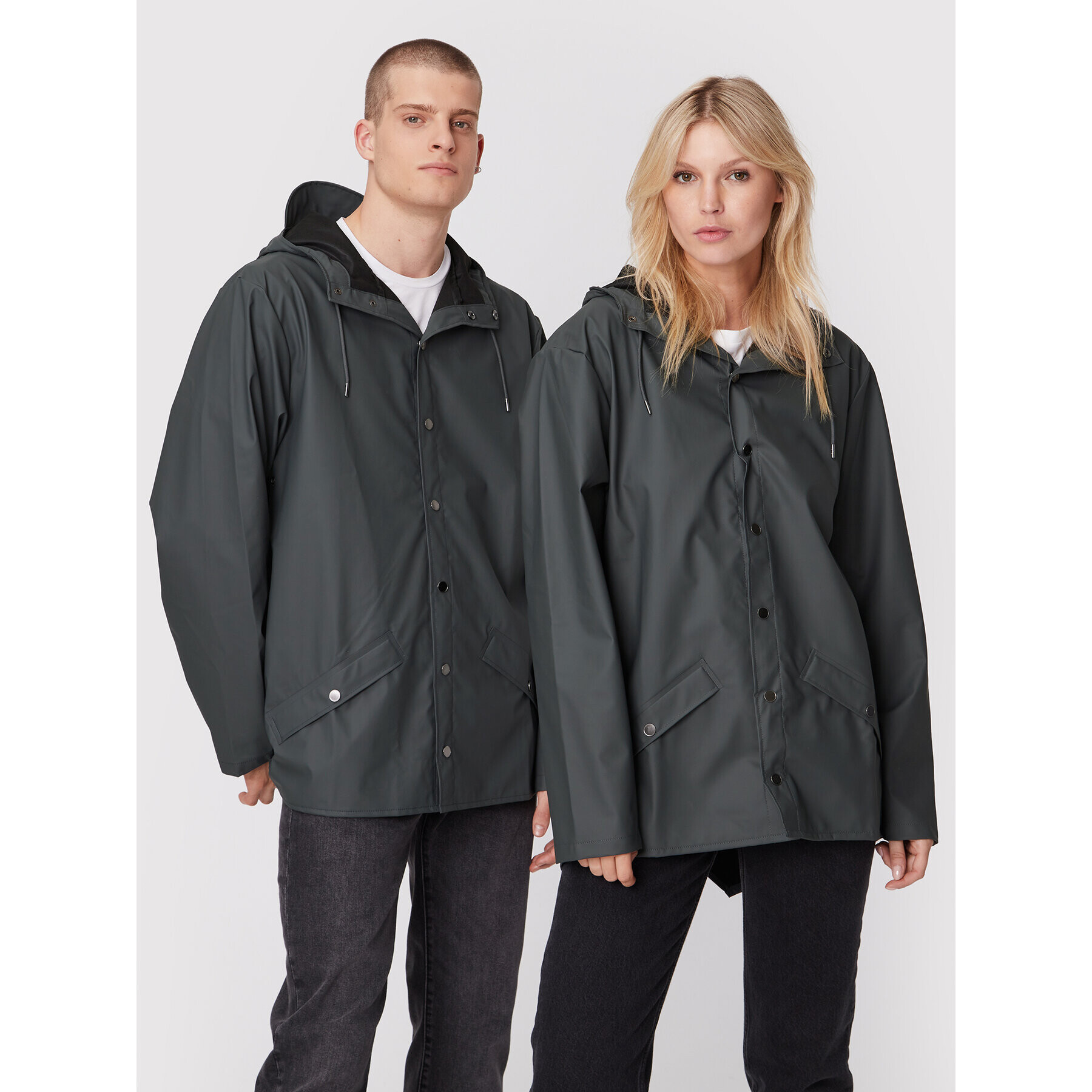 Rains Яке за дъжд Unisex 12010 Сив Regular Fit - Pepit.bg