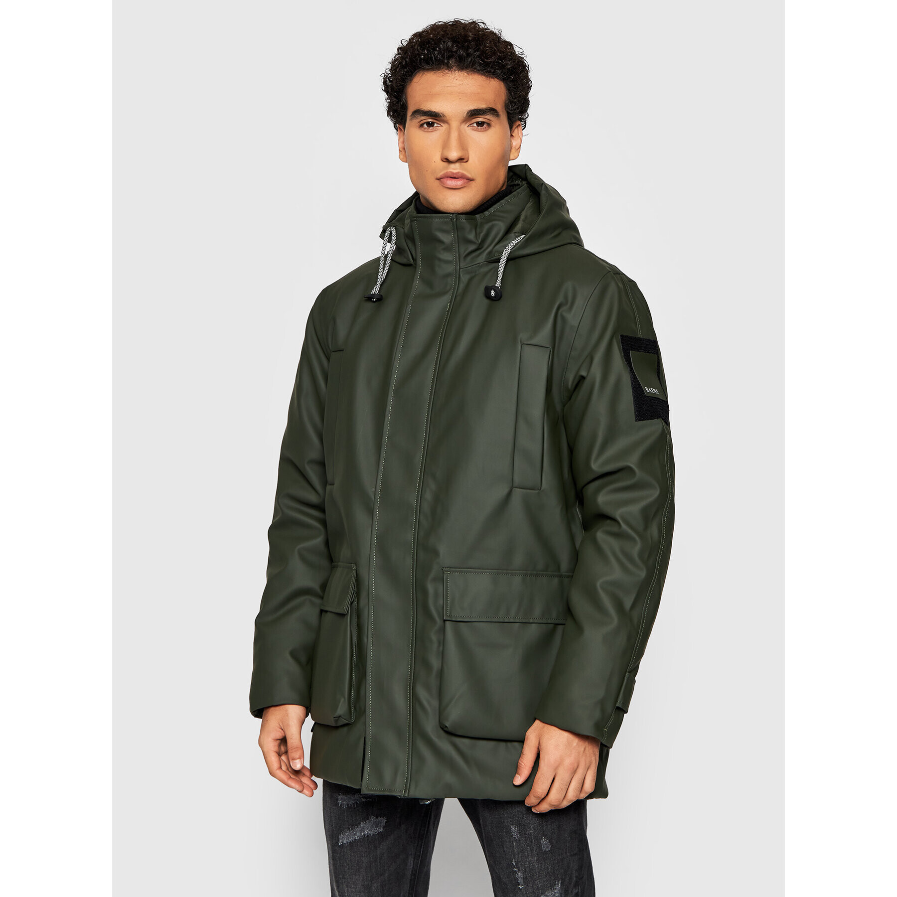 Rains Парка Glacial 1525 Зелен Regular Fit - Pepit.bg