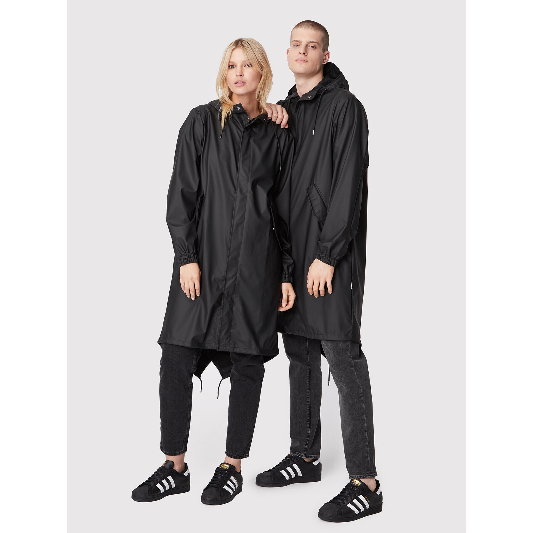 Rains Парка Unisex 18140 Черен Regular Fit - Pepit.bg