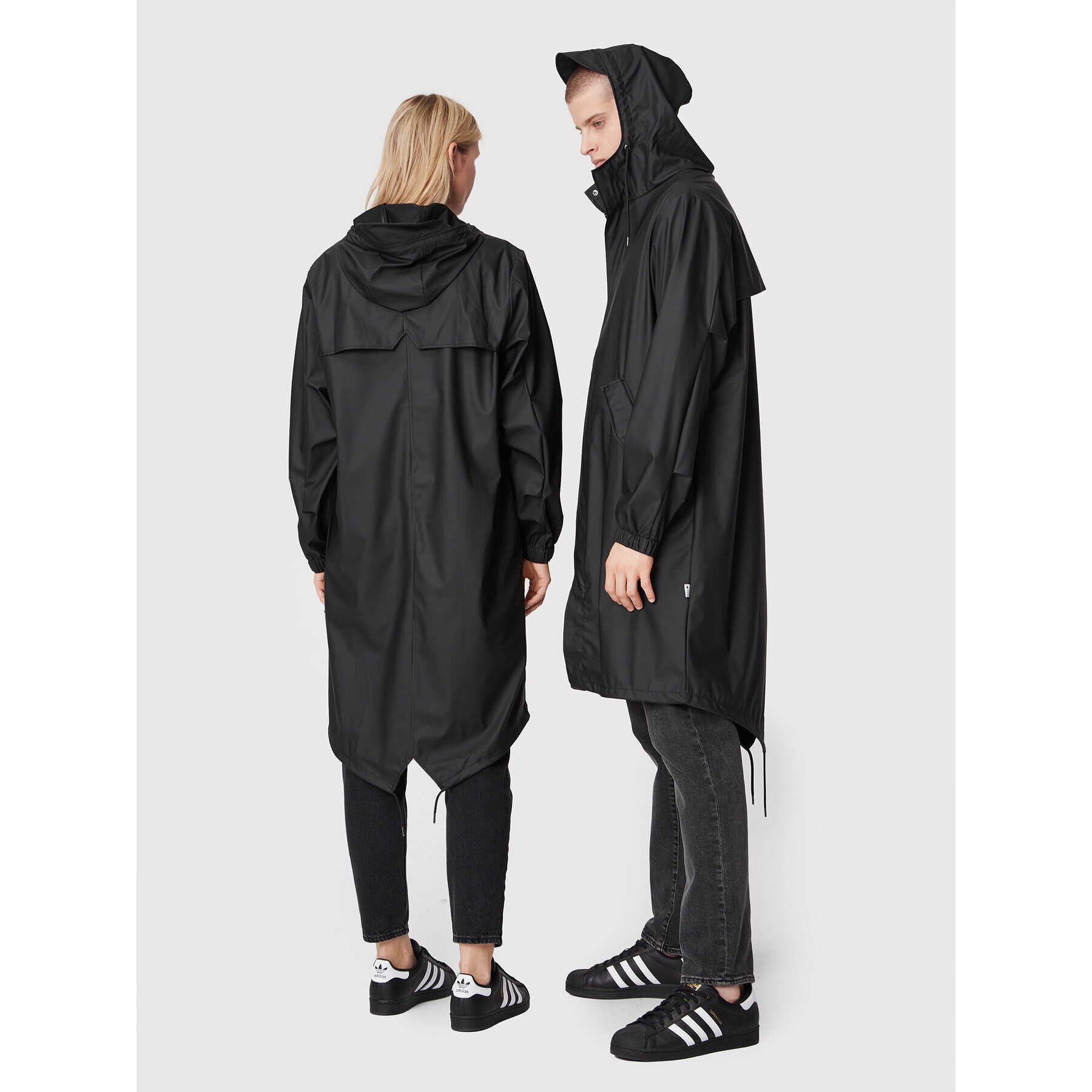 Rains Парка Unisex 18140 Черен Regular Fit - Pepit.bg