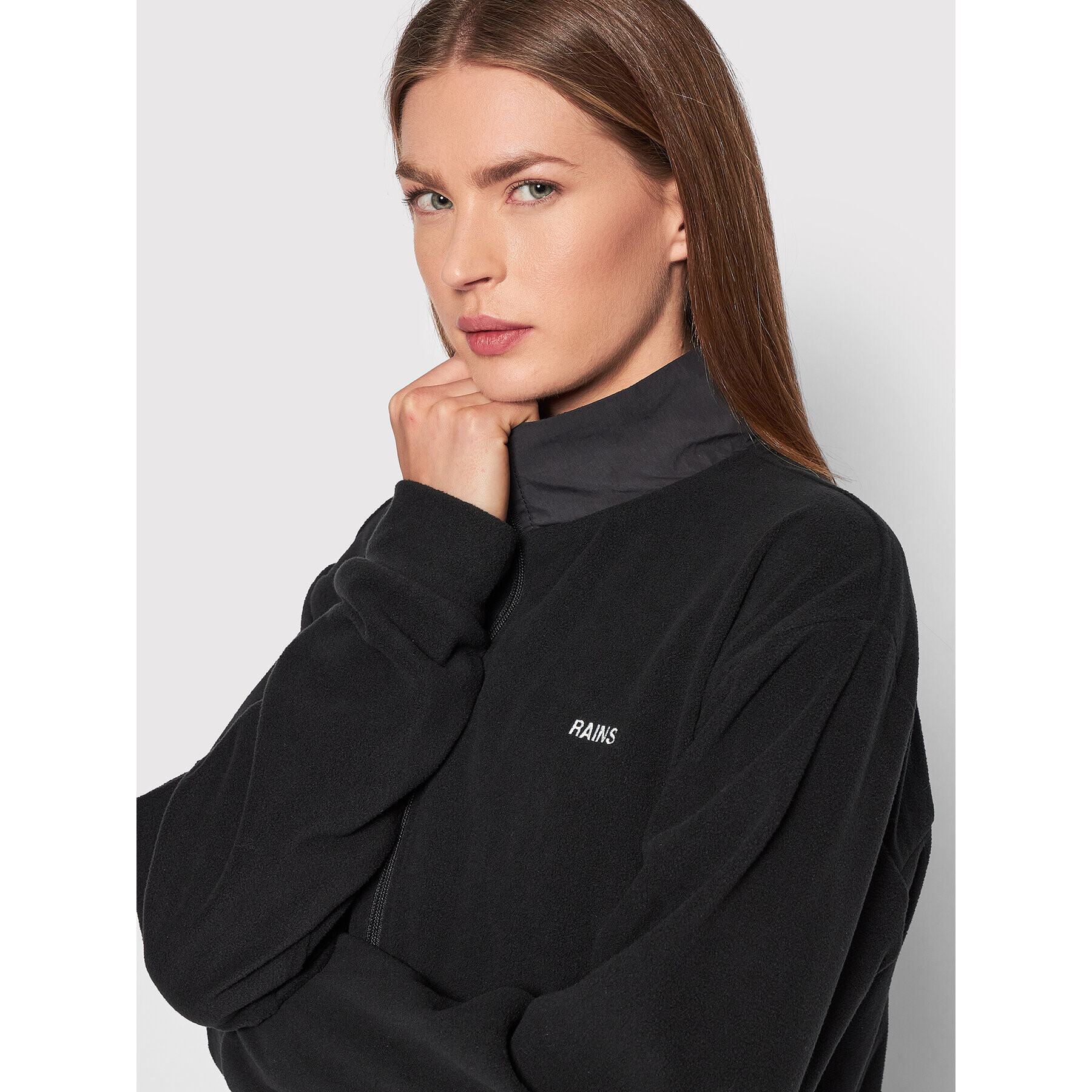 Rains Полар Unisex 18640 Черен Regular Fit - Pepit.bg