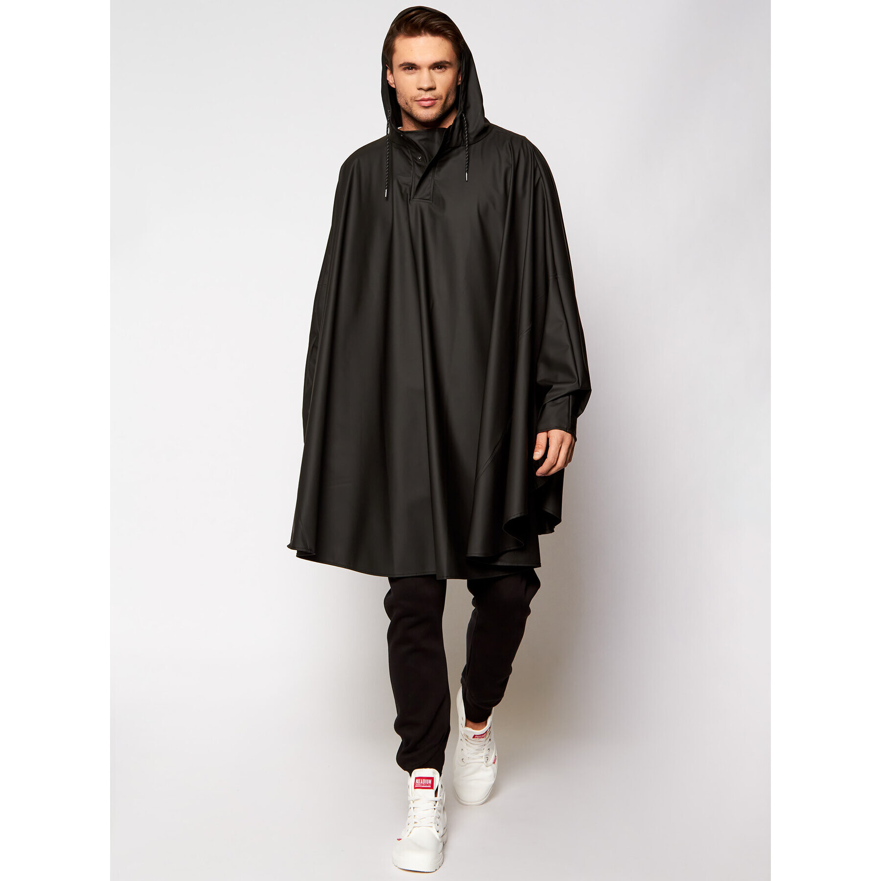 Rains Пончо Unisex 1811 Черен Loose Fit - Pepit.bg