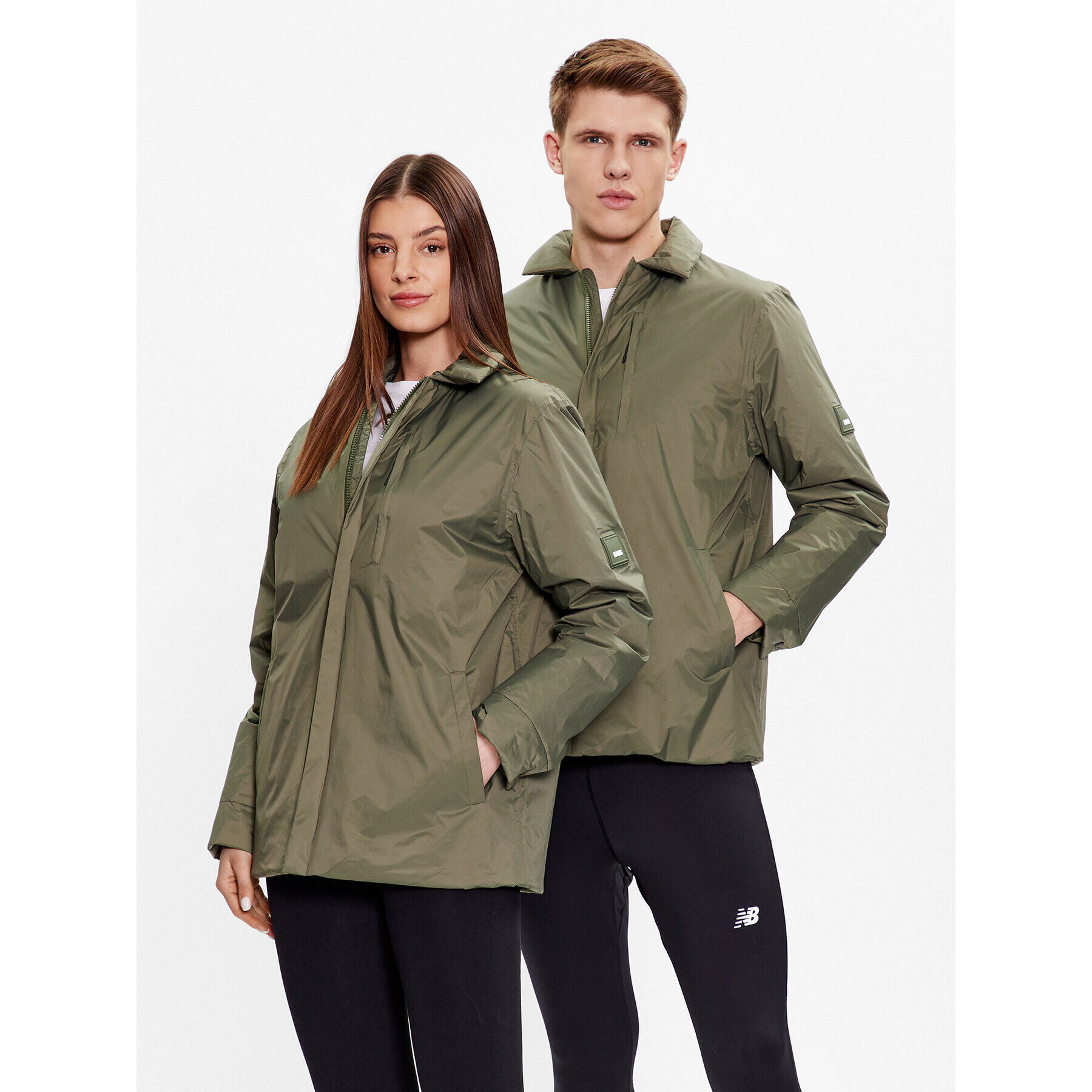 Rains Преходно яке 15520 Зелен Casual Fit - Pepit.bg