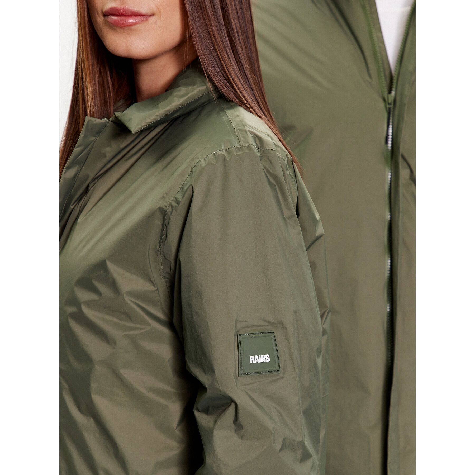 Rains Преходно яке 15520 Зелен Casual Fit - Pepit.bg