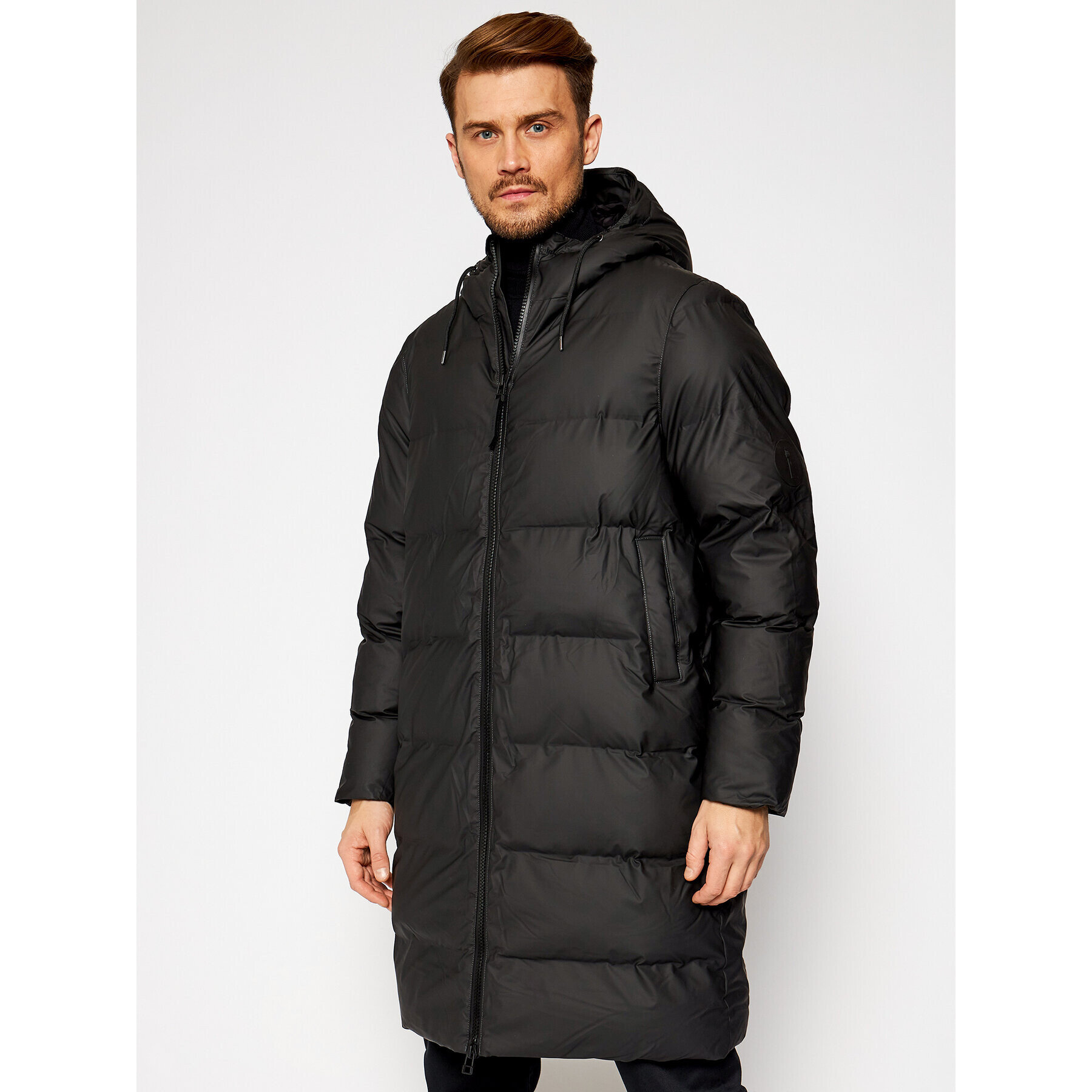 Rains Пухено яке Unisex 1507 Черен Regular Fit - Pepit.bg